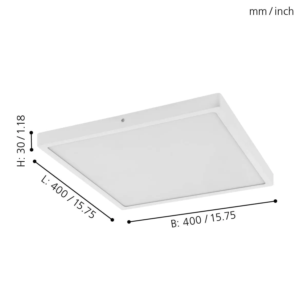 Eglo LED Deckenleuchte Fueva 1 weiß 40 x 40 cm warmweiß Eglo LED Deckenleuchte Fueva 1 weiß 40 x 40 cm warmweiß