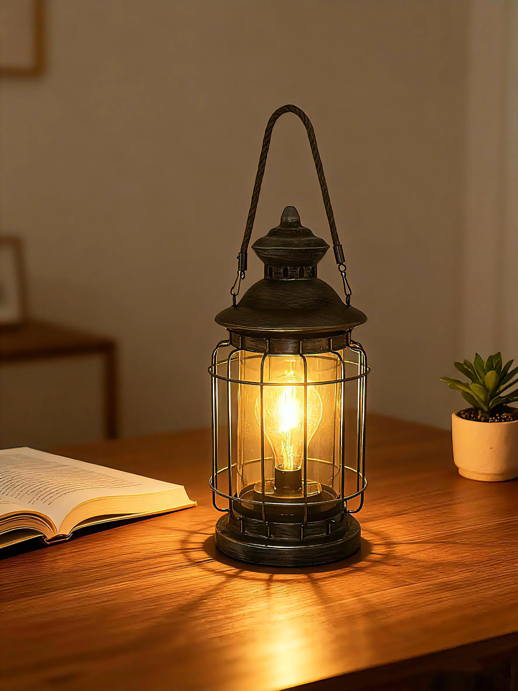 Dapo LED Solarleuchte Laterne warmweiß