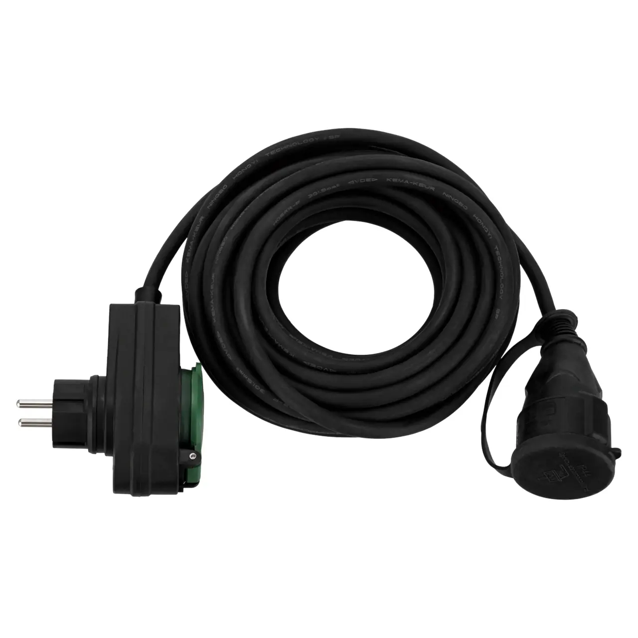 REV Verlängerungskabel Powersplit H05RR-F 10 m schwarz