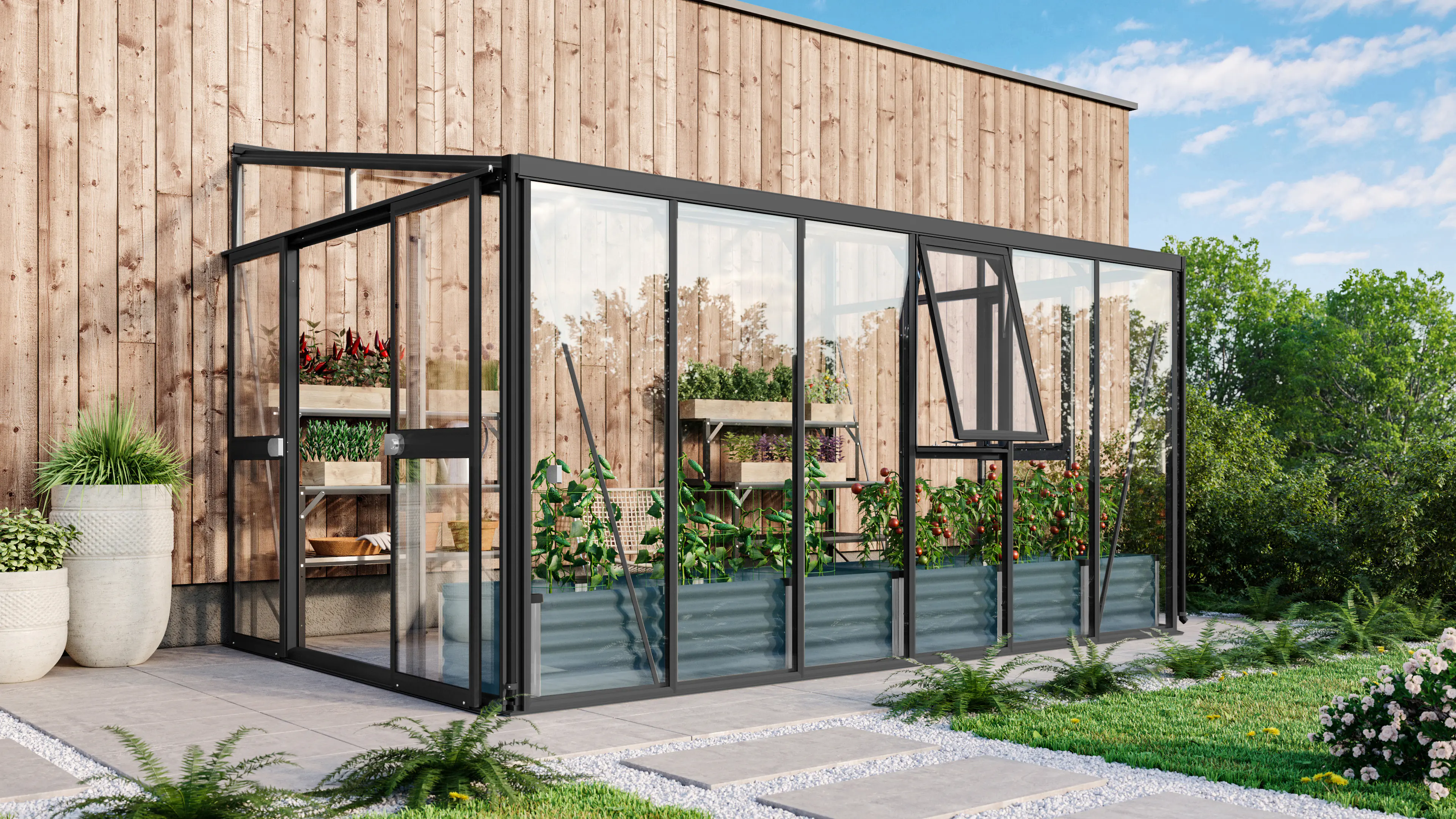 Vitavia Anlehngewächshaus Helena 10200 268 x 407 cm 3 mm Sicherheitsglas