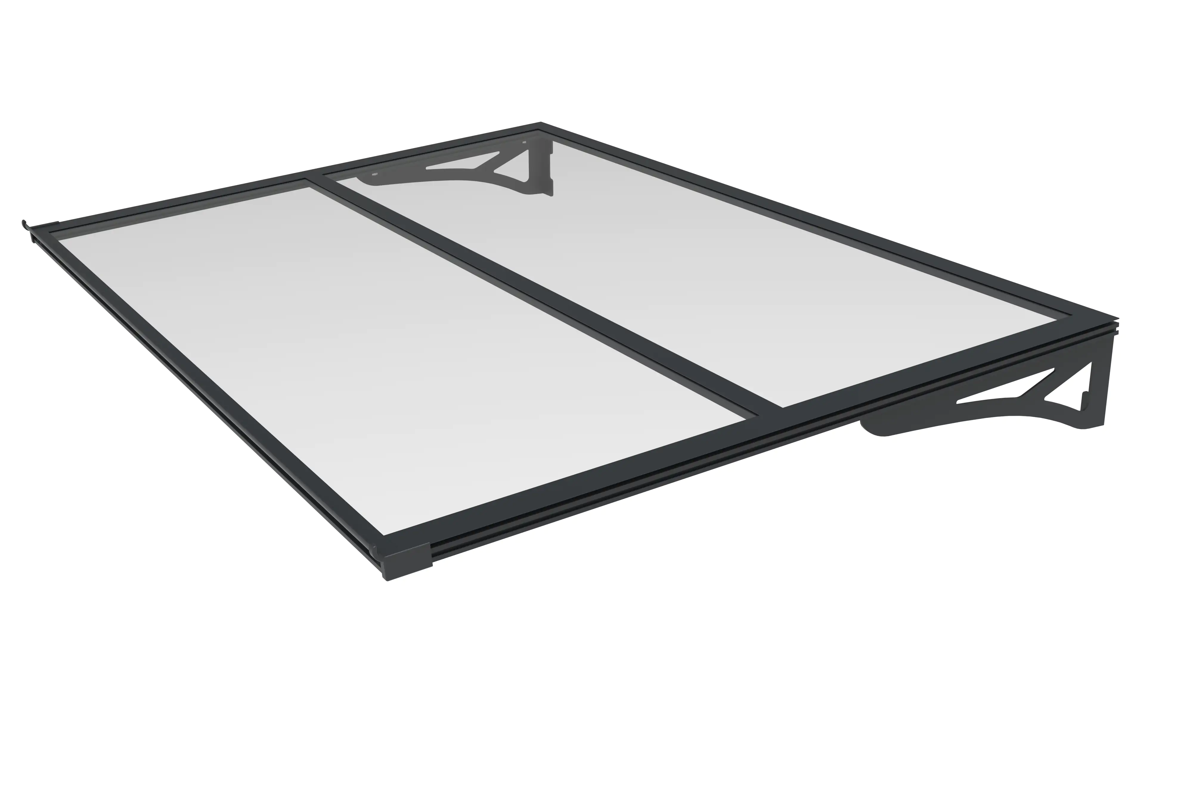 TrendLine Vordach Bordeaux Aluminium schwarz 140 x 90 x 14,8 cm TrendLine Vordach Bordeaux Aluminium schwarz 140 x 90 x 14,8 cm