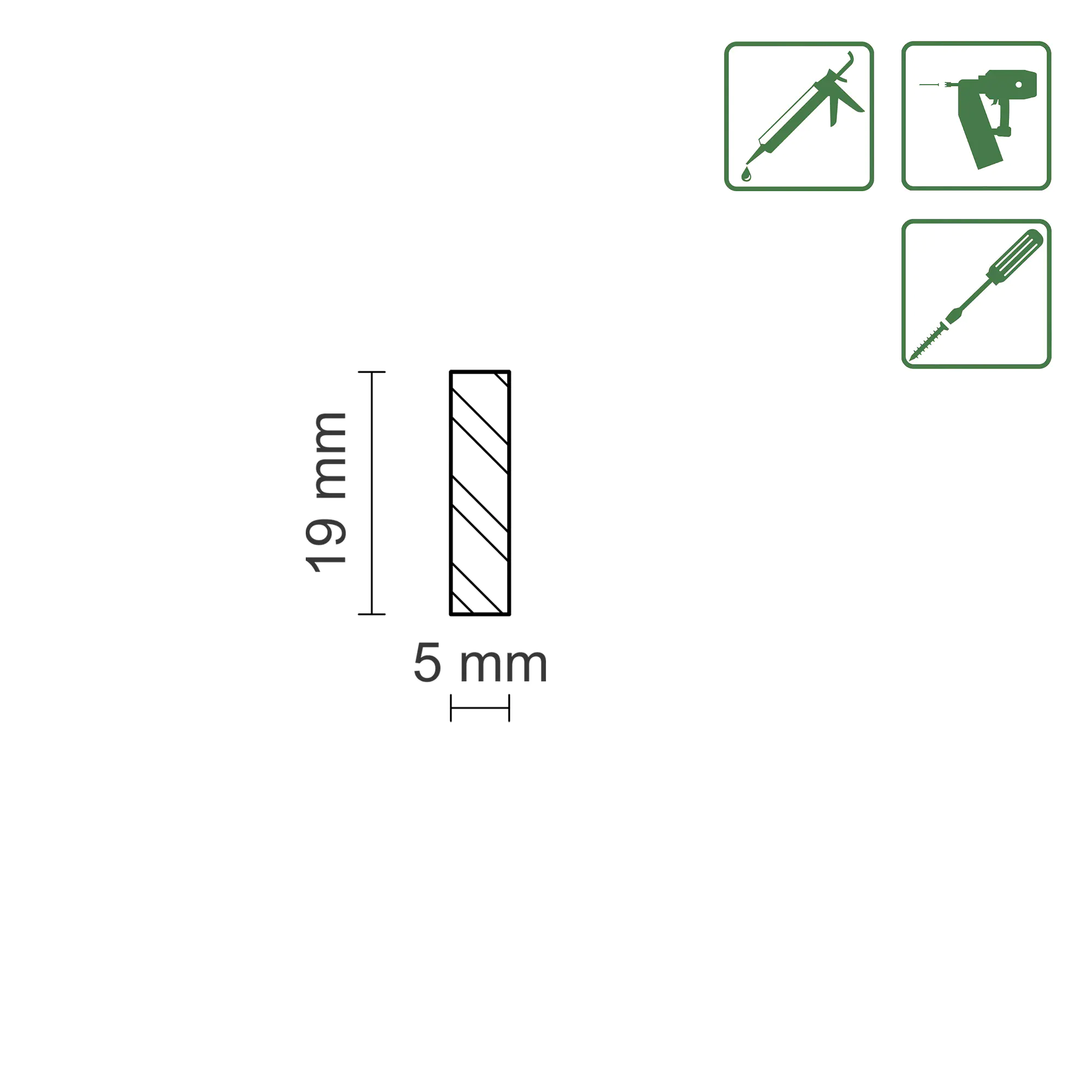 FN Neuhofer Flachleiste 100 cm 19 x 5 mm Fichte/Kiefer