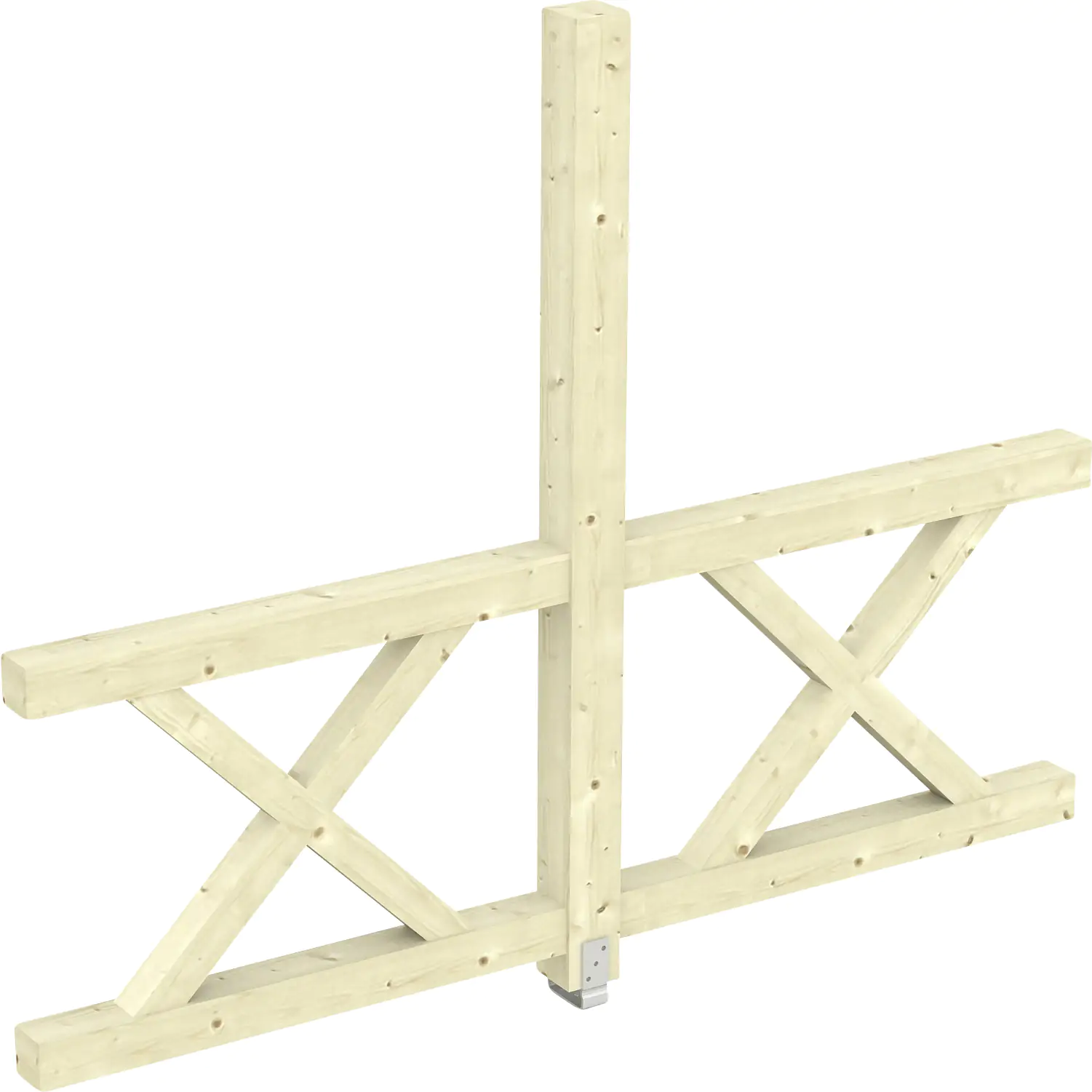 SKAN HOLZ Seitenwand Andreaskreuz (FS) 243 x 210 cm, Fichte, natur