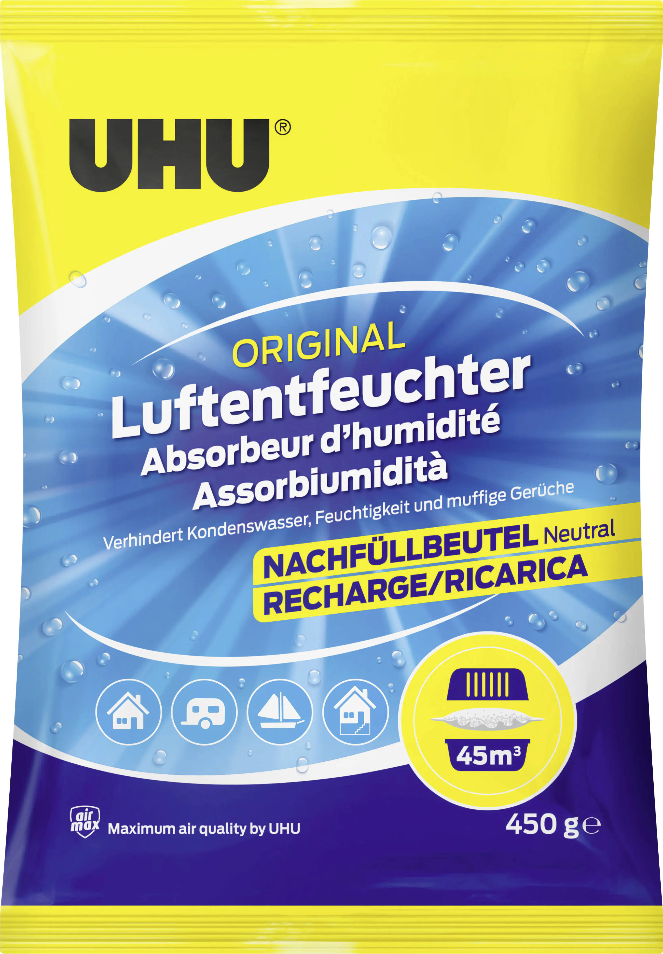 UHU Luftentfeuchter Nachfüllbeutel 450 g