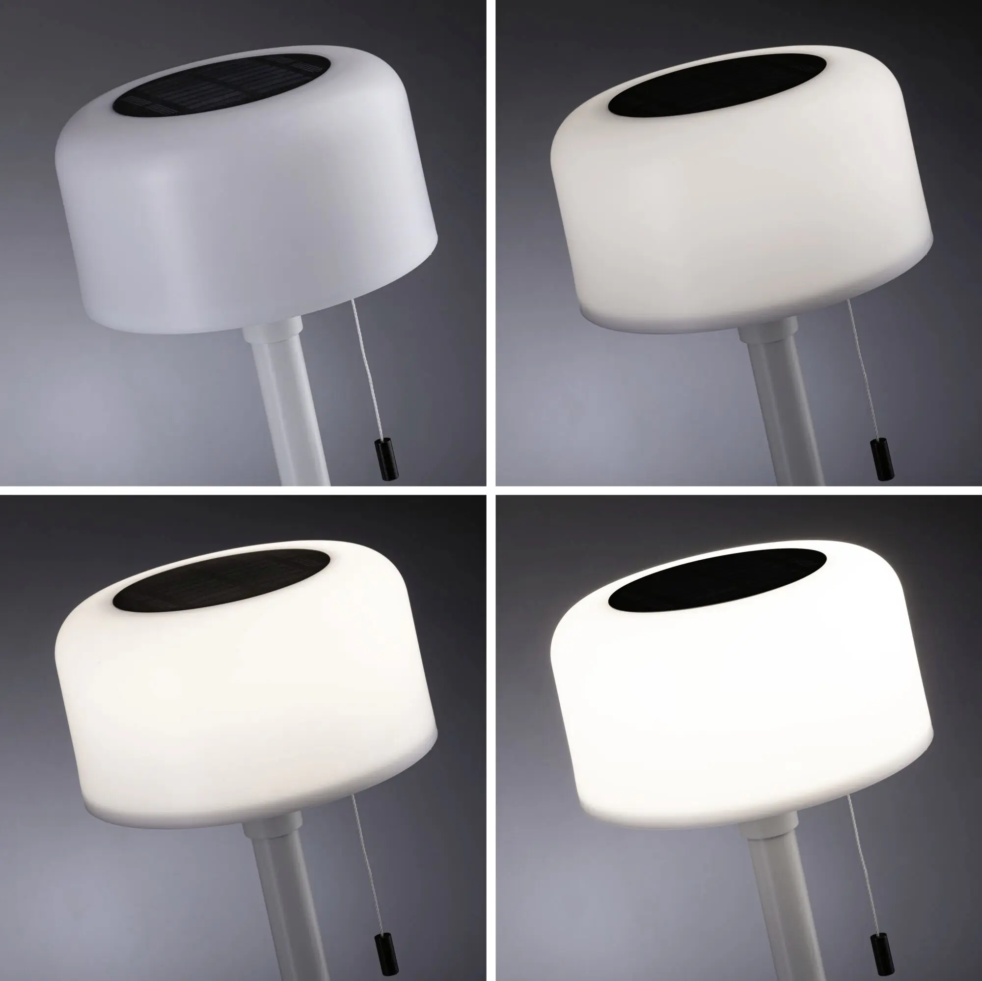 Paulmann Solar-Akku-Tischleuchte Bartja weiß 24 cm warmweiß