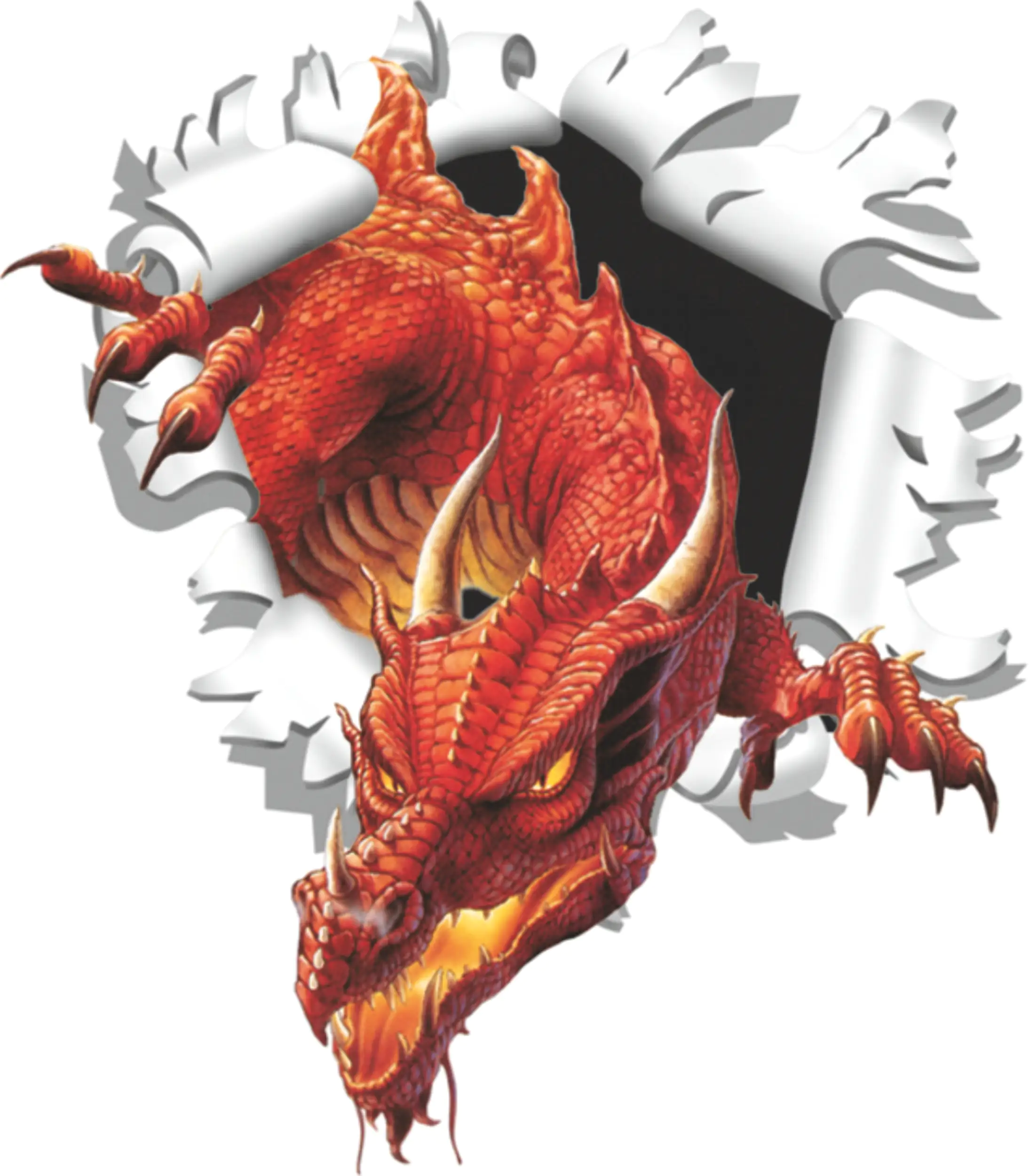 Hermann Schütz Aufkleber Einschussloch 90mm Motiv Drache 80x80mm