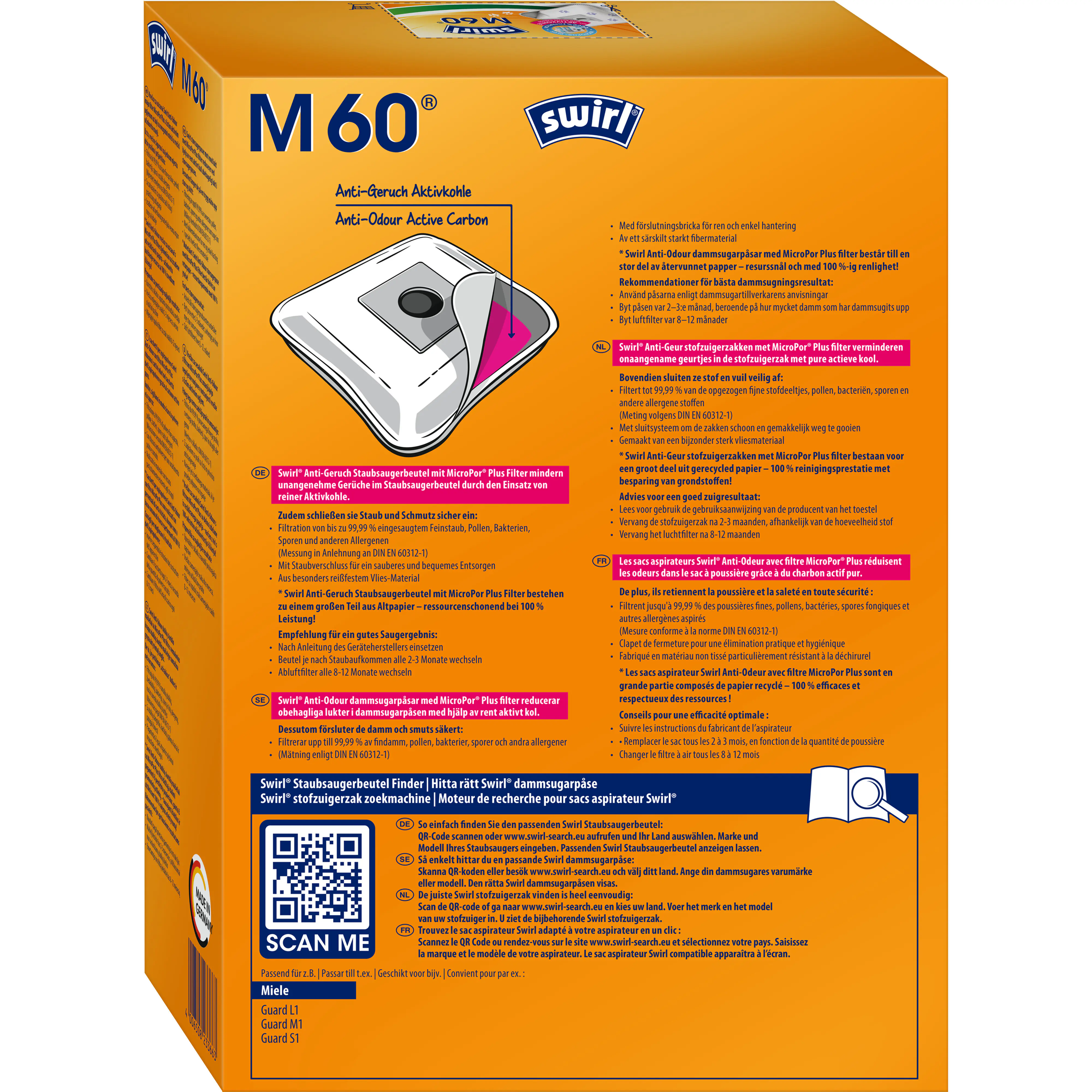 Swirl® M 60 Anti Odour MicroPor® Plus