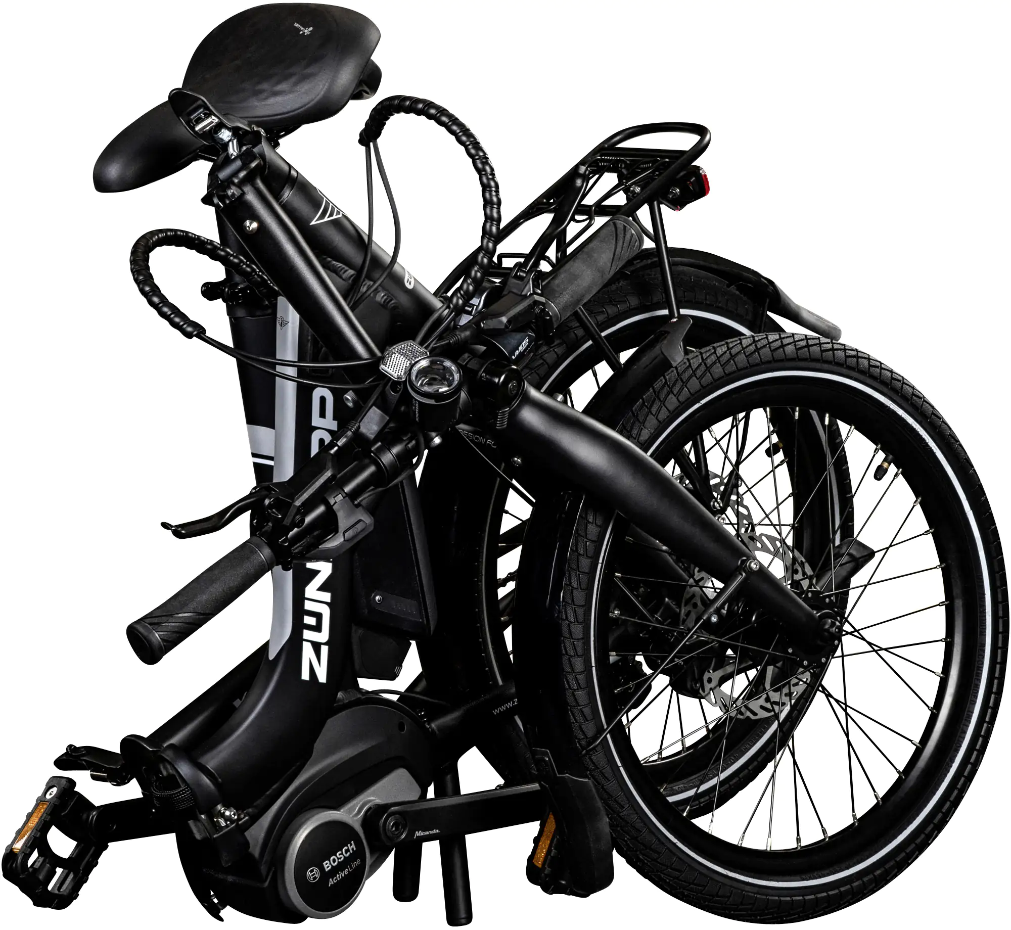 Zündapp E-Bike Faltrad X100 20 Zoll RH 45cm 9-Gang 400 Wh schwarz grau