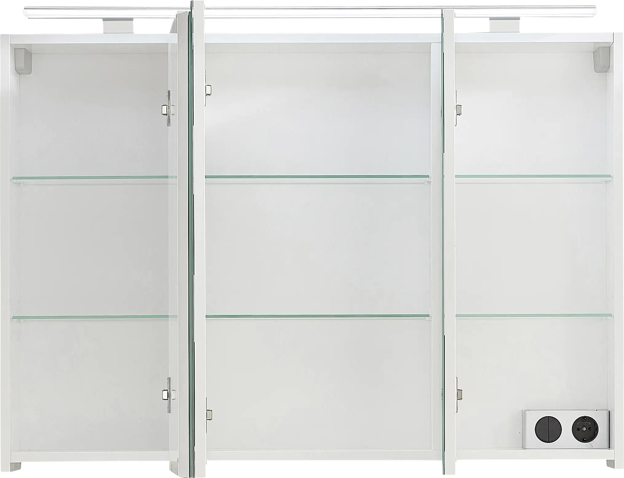 4017026181336_2693781 Primaster Spiegelschrank Düsseldorf mit Beleuchtung weiß 100 x 70 cm