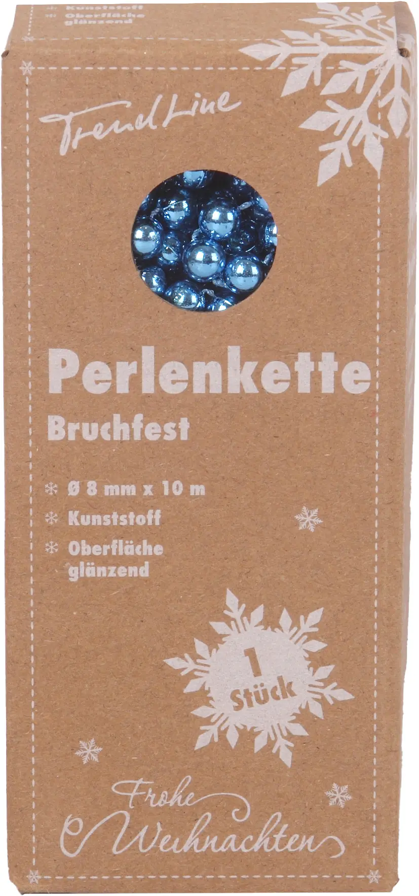TrendLine Perlenkette bruchfest langlebig 10 m sky blue