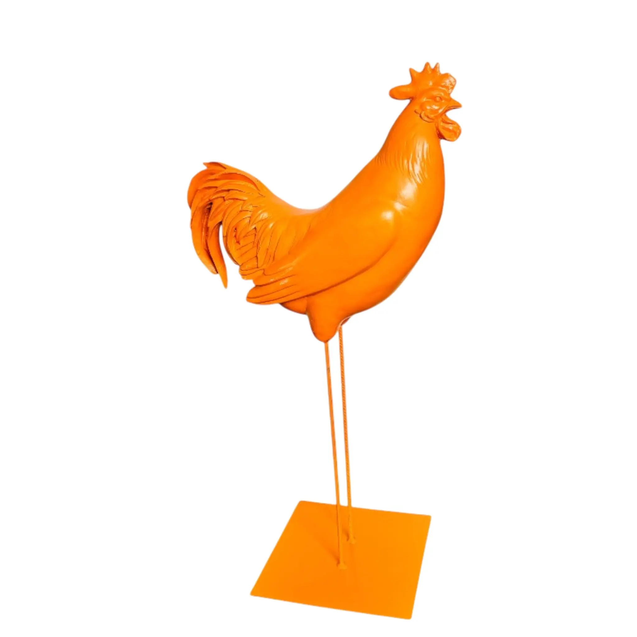 Dekoaufsteller Hahn groß 137 x 50 cm orange