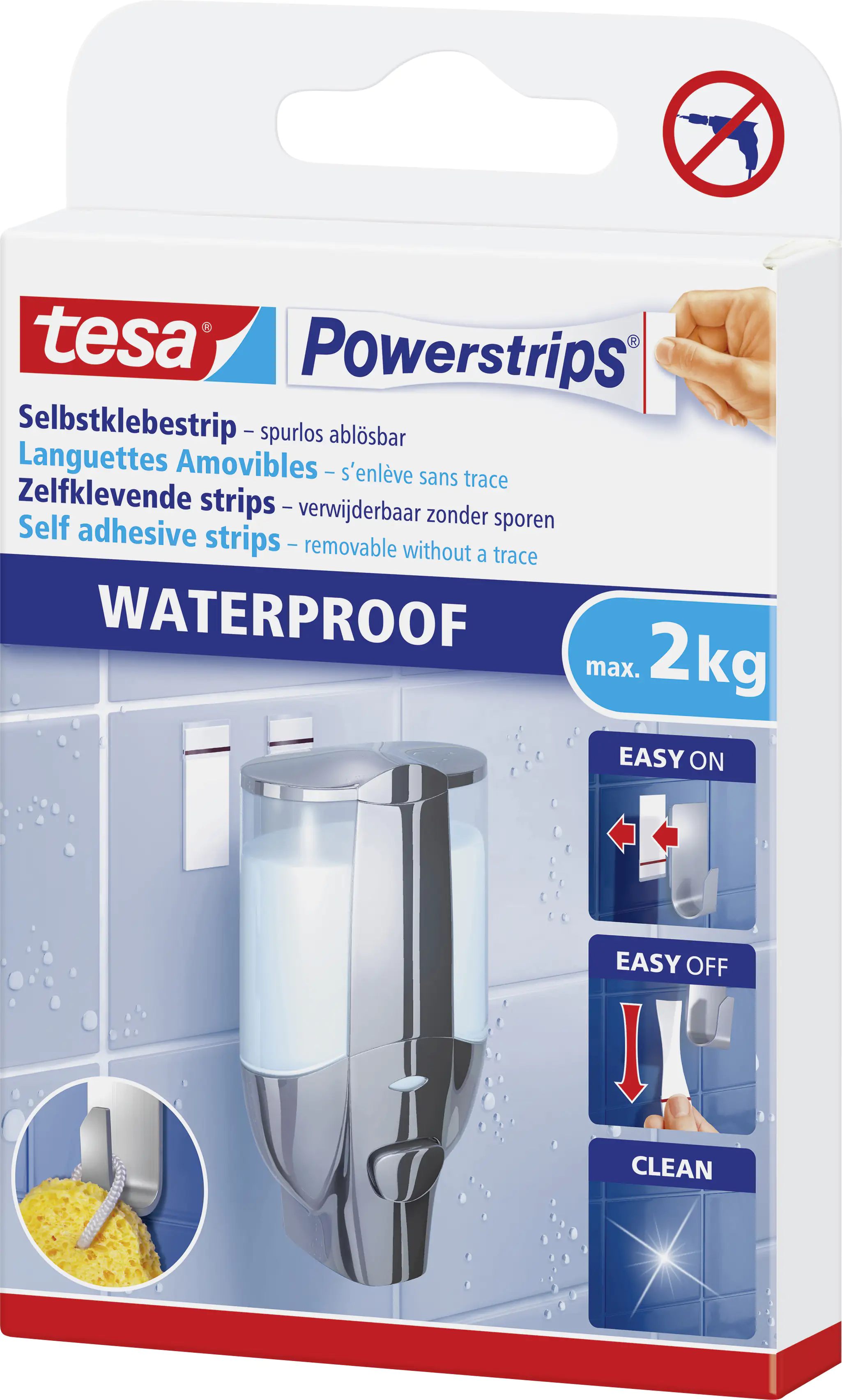 tesa Haken Powerstrip Large weiß, waterproof