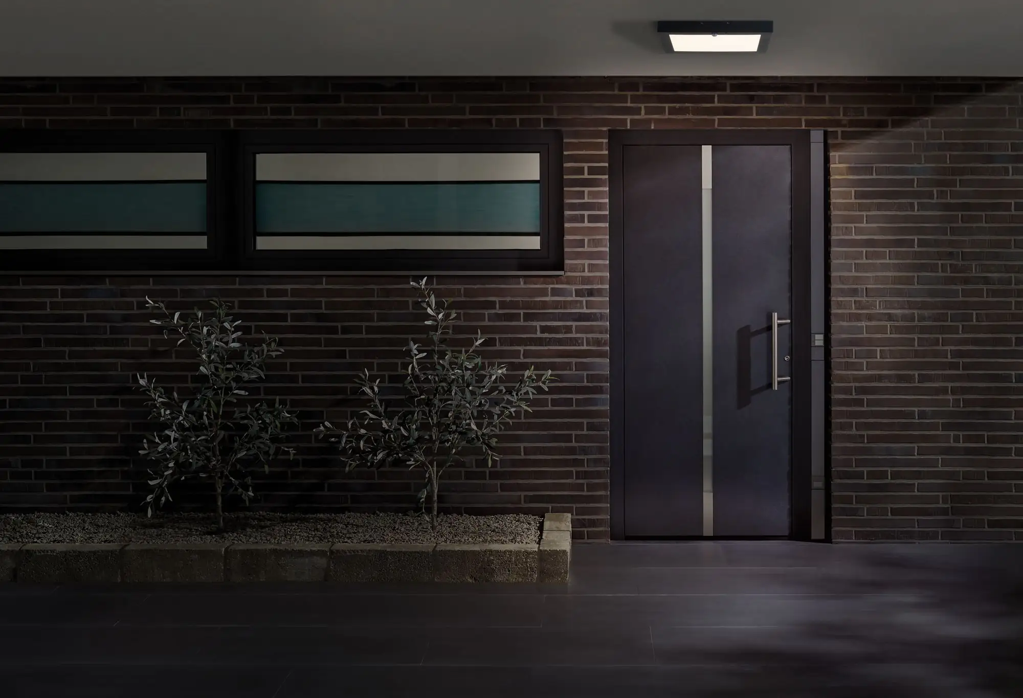 4000870942550_7 Paulmann LED Outdoor Panel 40 cm anthrazit Hausnummer Bewegungsmelder IP 44