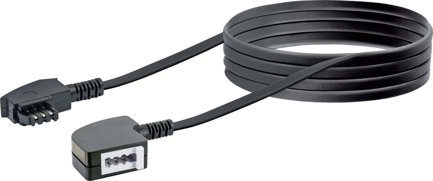 Schwaiger Verlängerungskabel TAE 6 m TAE-Buchse zu TAE-Stecker, schwarz