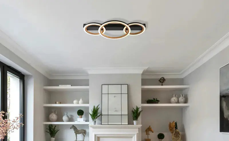 Globo Deckenleuchte Dakari I 58 x 30 cm schwarz warmweiß