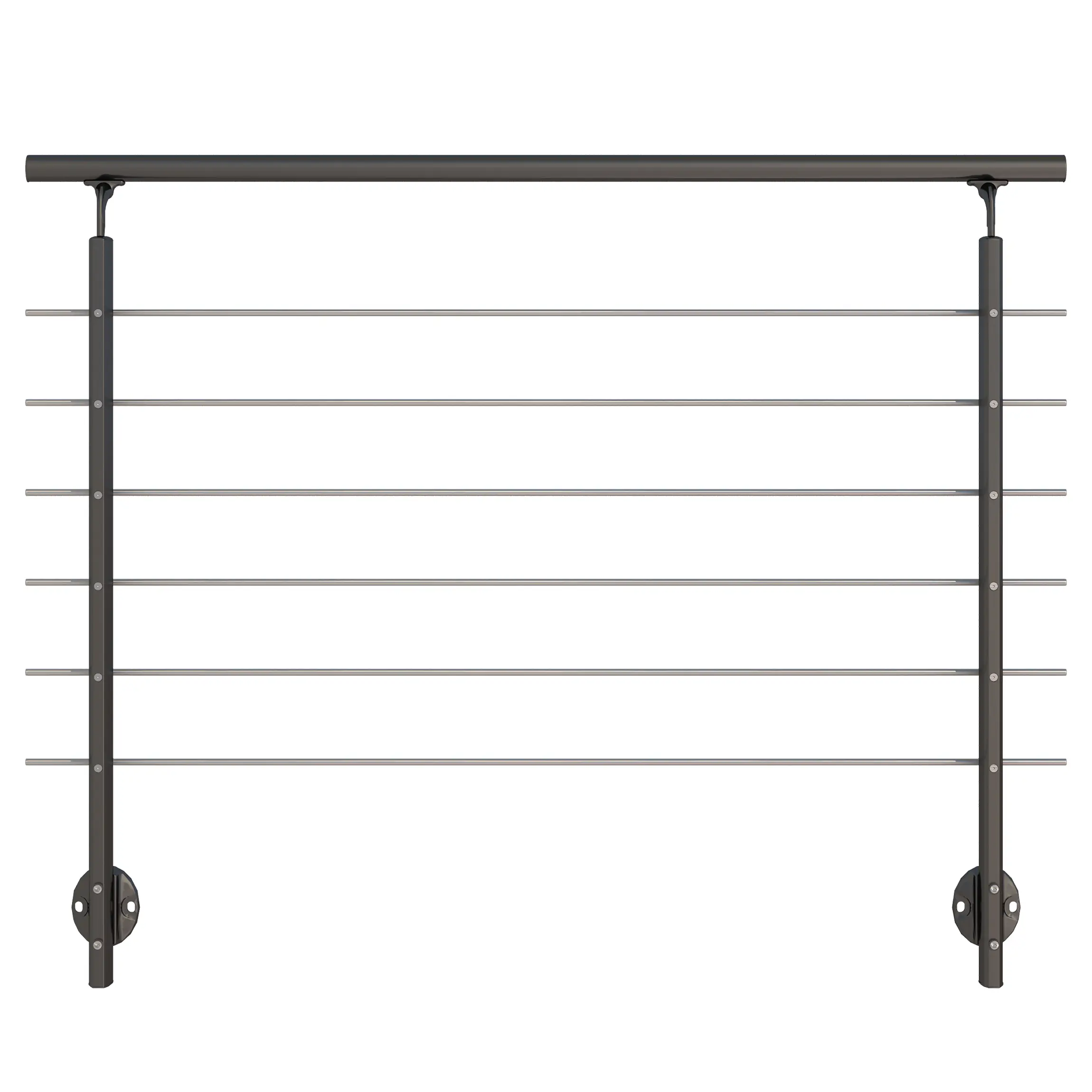 DOLLE Geländer-Komplettset, Alu anthrazit, 150 cm seitliche Befestigung