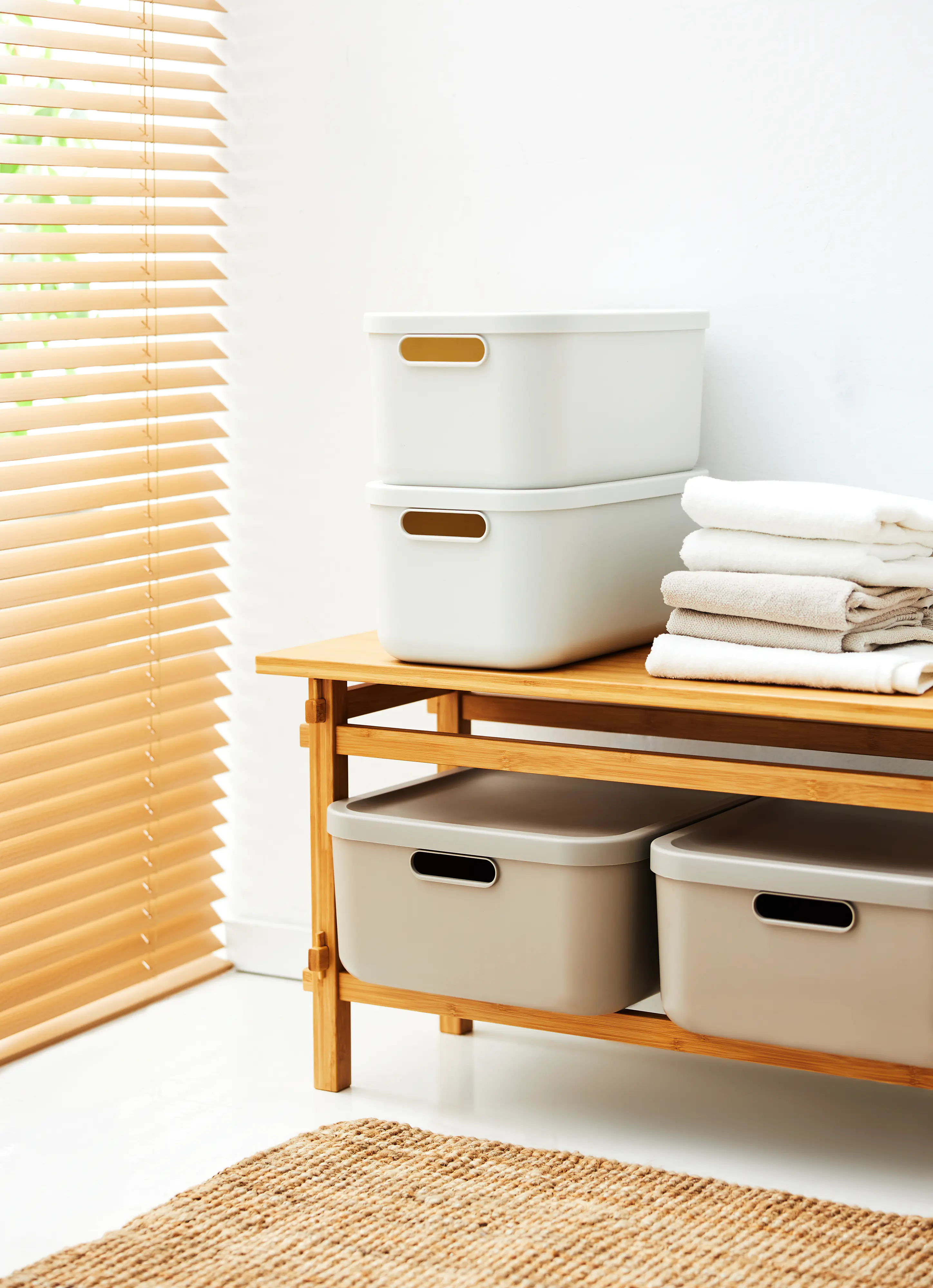 Rotho Aufbewahrungsbox 12 L Albula weiß inkl. Deckel 