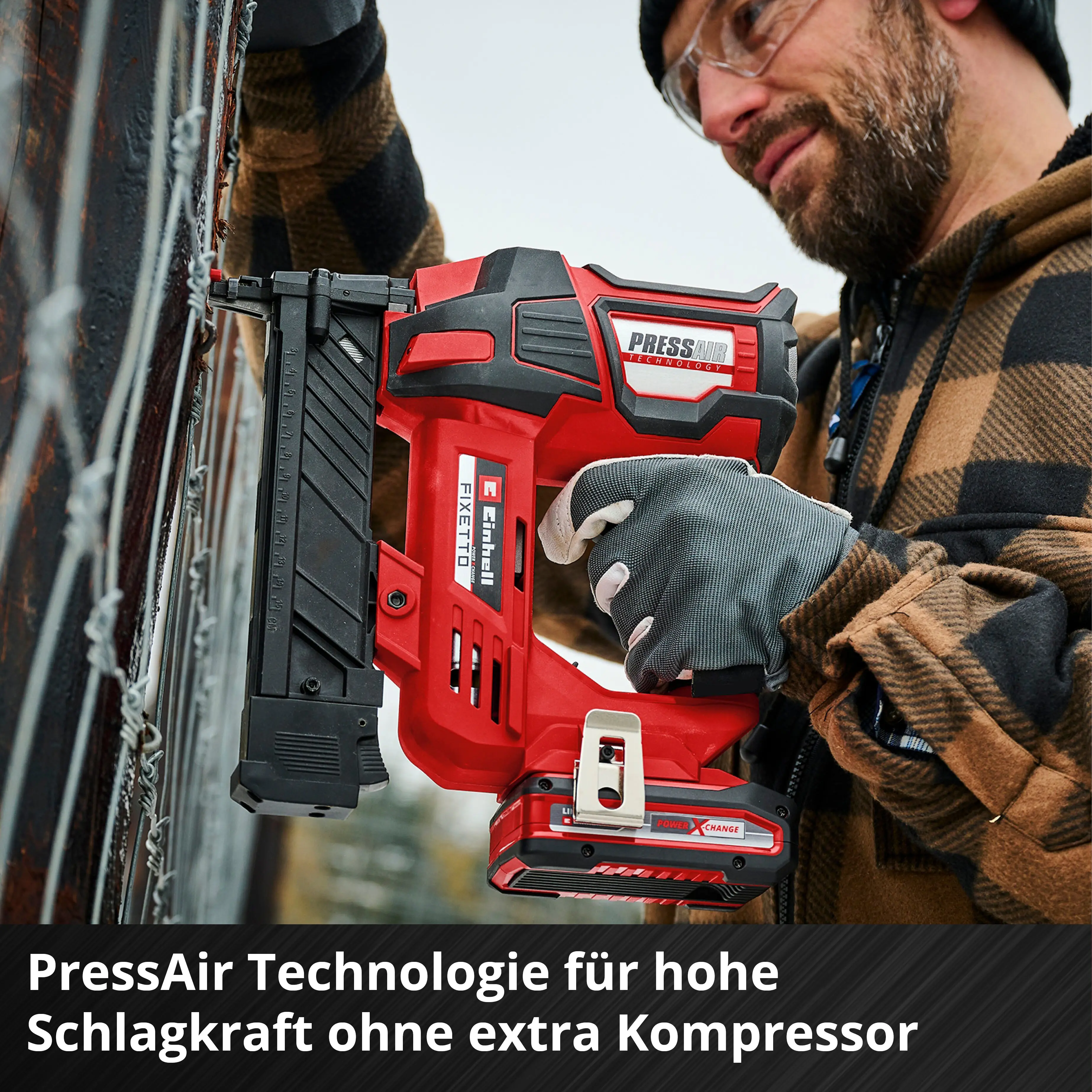 Einhell Professional Akku-Tacker FIXETTO 18/40 S Solo 18 V
