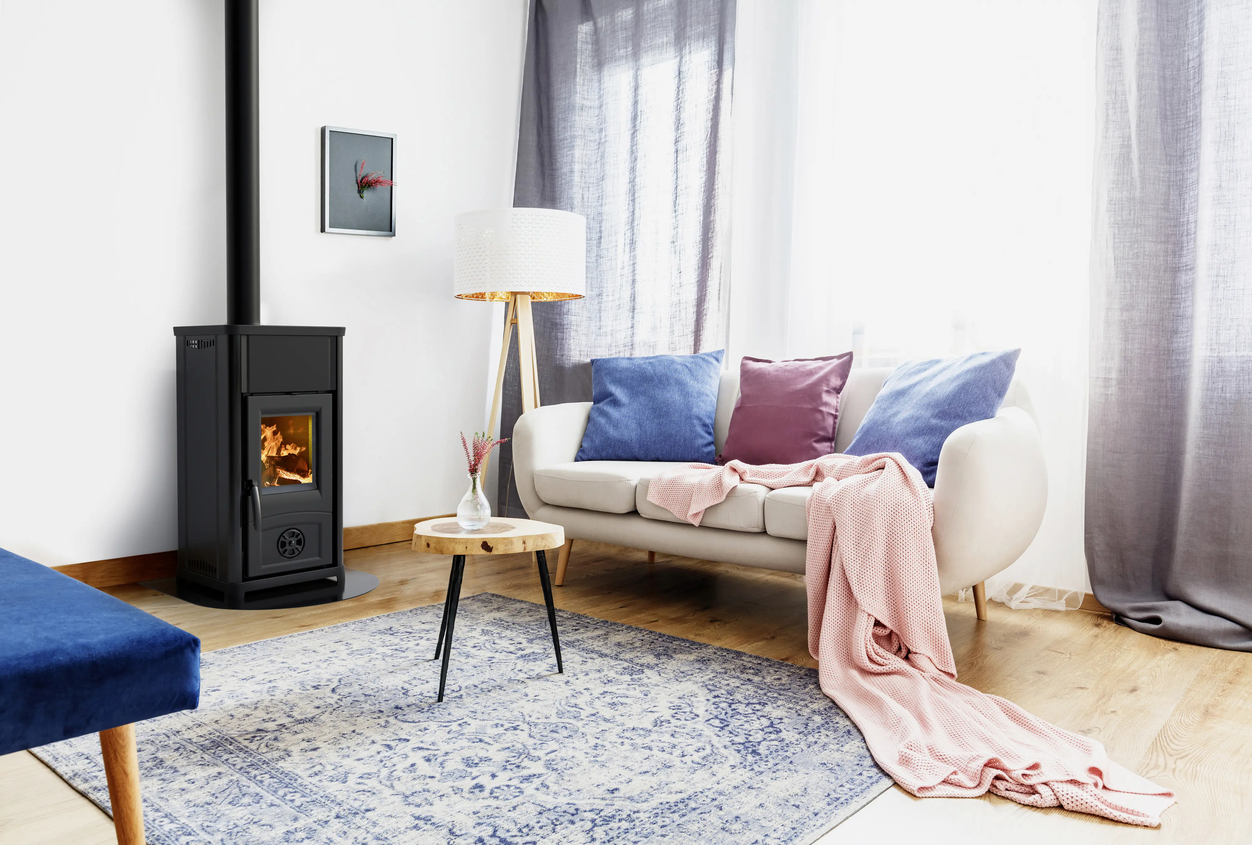 Firefix Kaminofen SILLA Stahlofen schwarz 66 kW