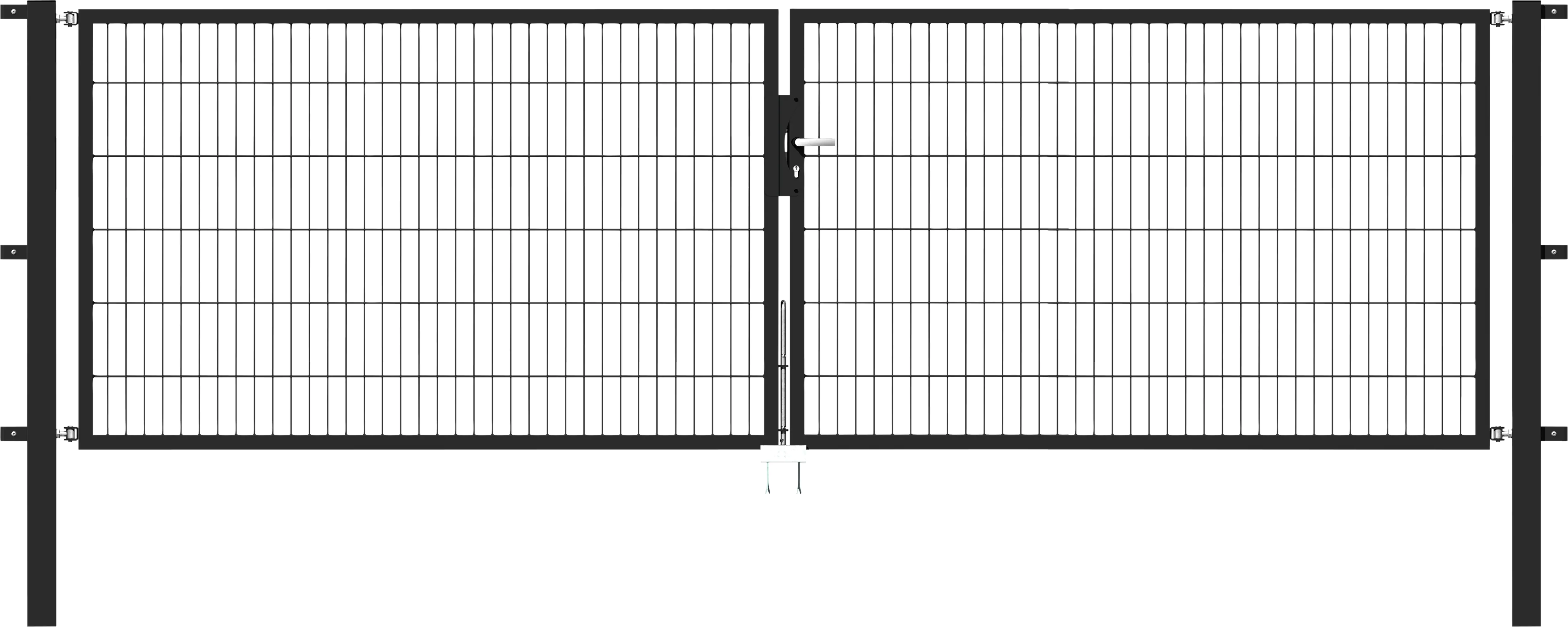 Alberts Stabgitter Doppeltor Flexo 400 x 120 cm 6/5/6 anthrazit zE