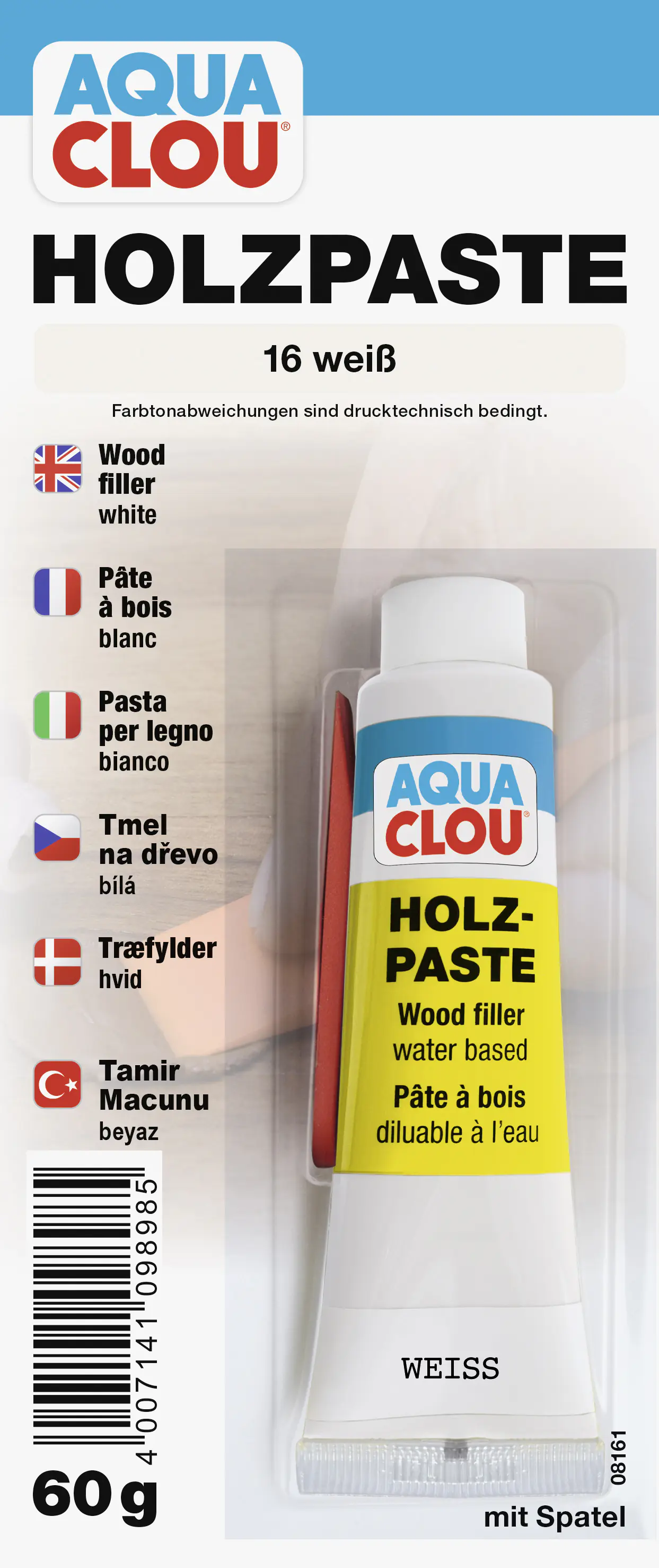 Clou Holzpaste 60 g weiß