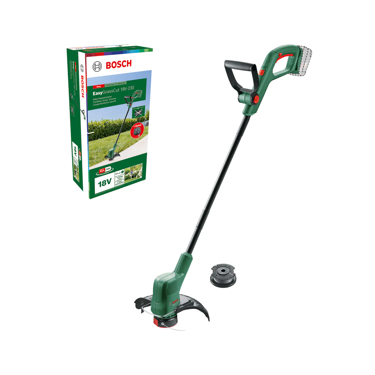 Bosch Akku-Rasentrimmer UniversalGrassCut 18V-26 Solo inkl. 2 Spulen 26 cm Schnittkreis