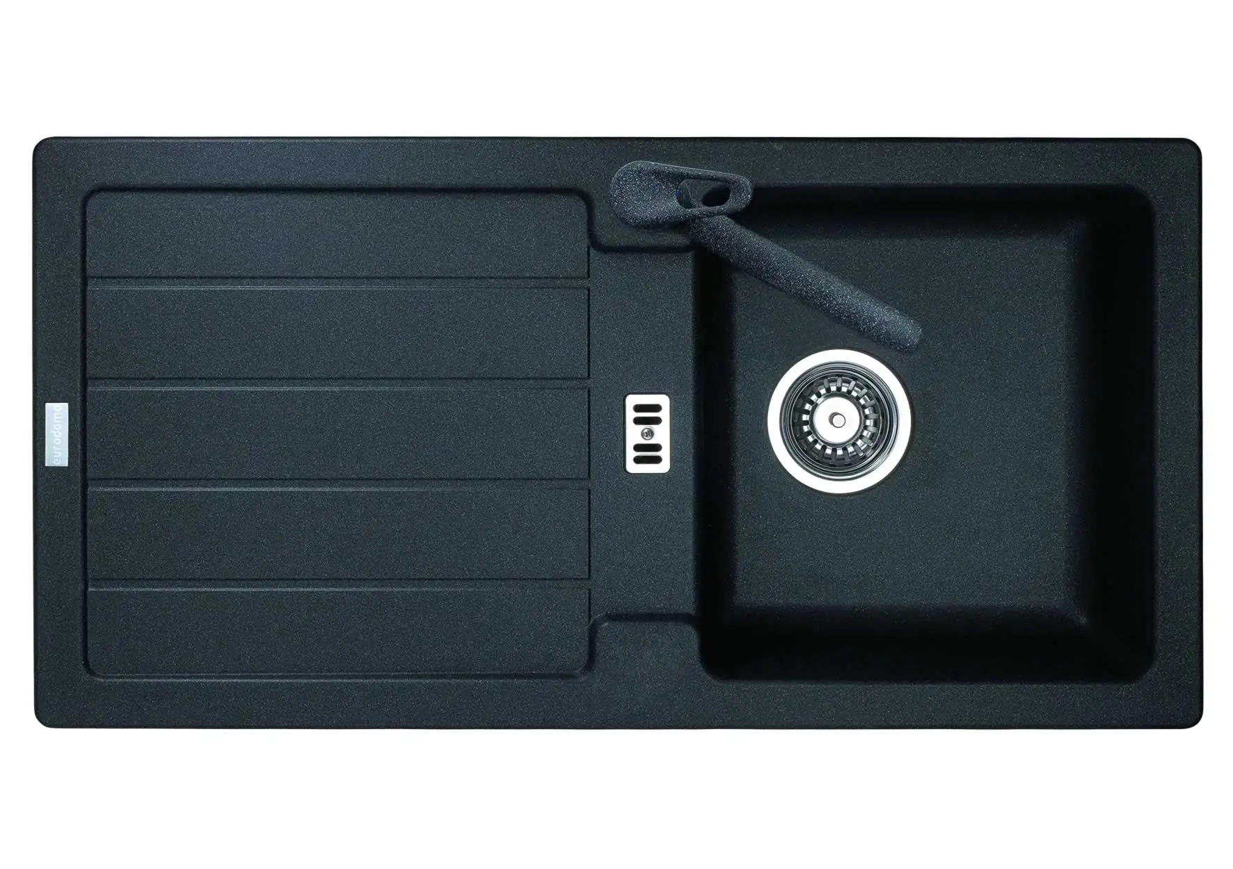 Eurodomo Einbauspüle Bali 45 C 86 x 43,5 cm / Eurogranit graphit