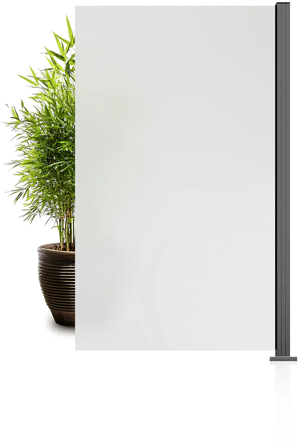 Ambiente Glaszaun Erweiterungsset Klarglas mit Siebdruck 187 x 107,2 cm grau Ambiente Glaszaun Erweiterungsset Klarglas mit Siebdruck 187 x 107,2 cm grau