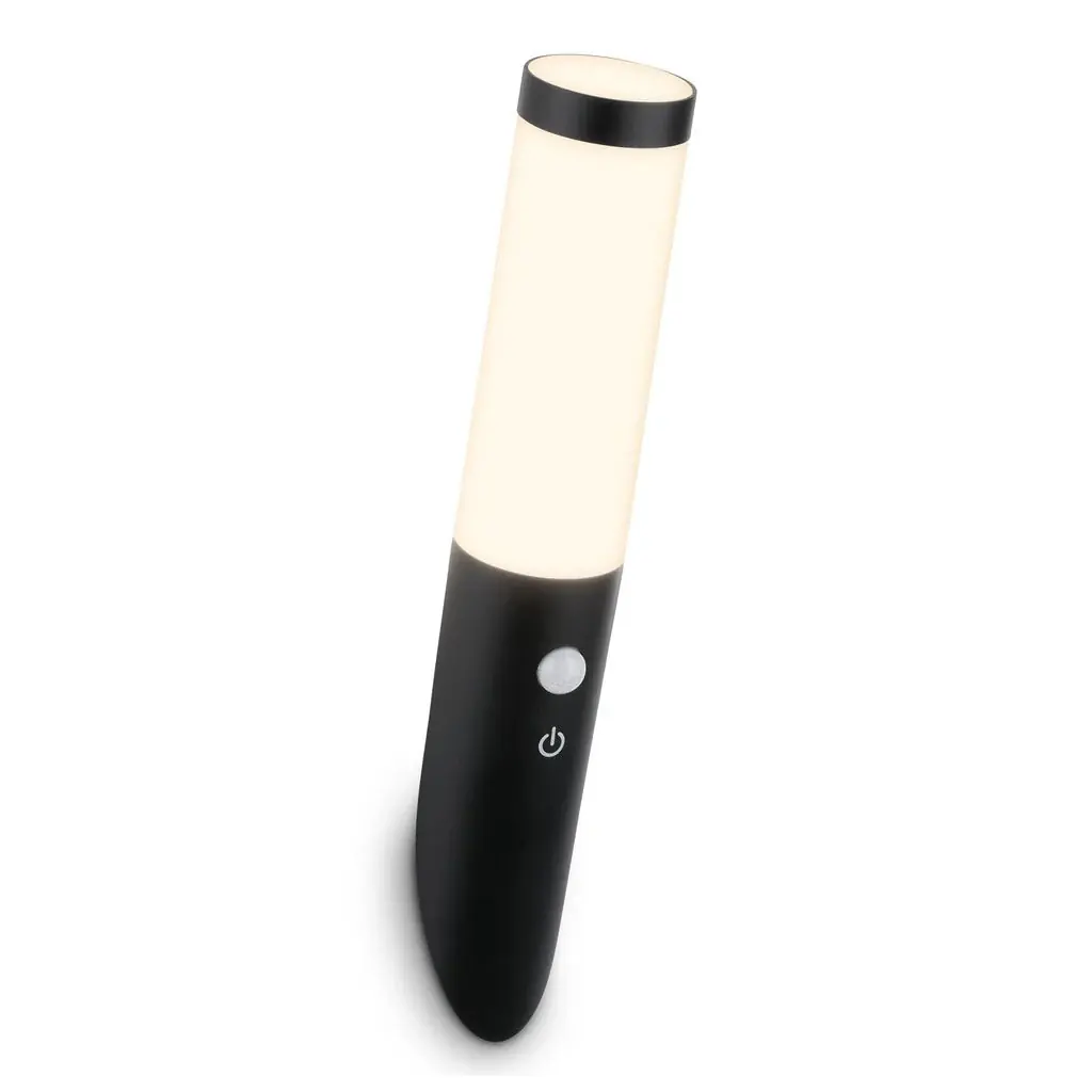 Briloner LED Akku-Außenwandleuchte Tubo schwarz 6,5W 700lm warmweiß Bewegungssensor