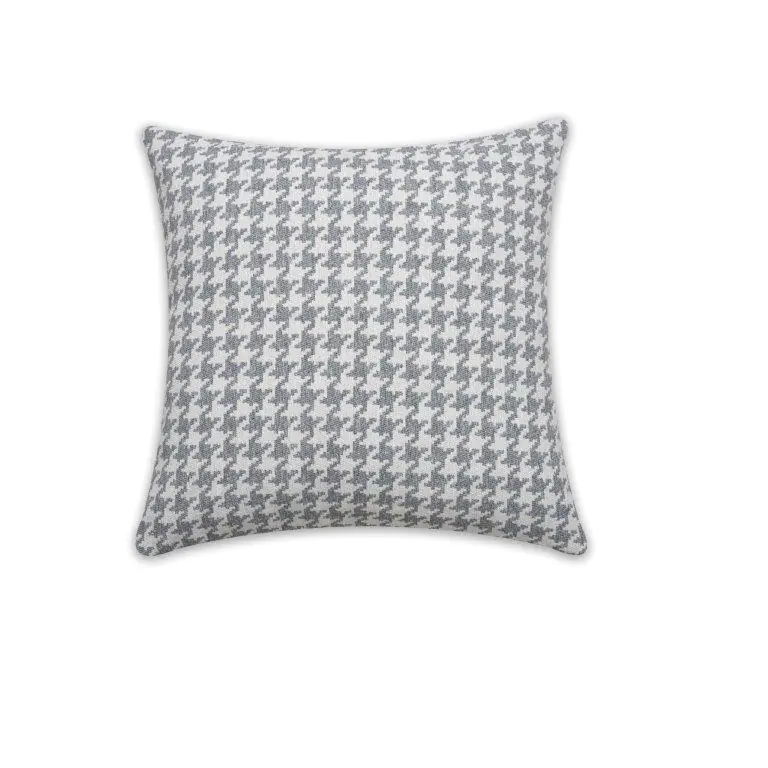 Sehlbach Kissen Jacquard Hahnentritt schwarzweiß 45 x 45 cm