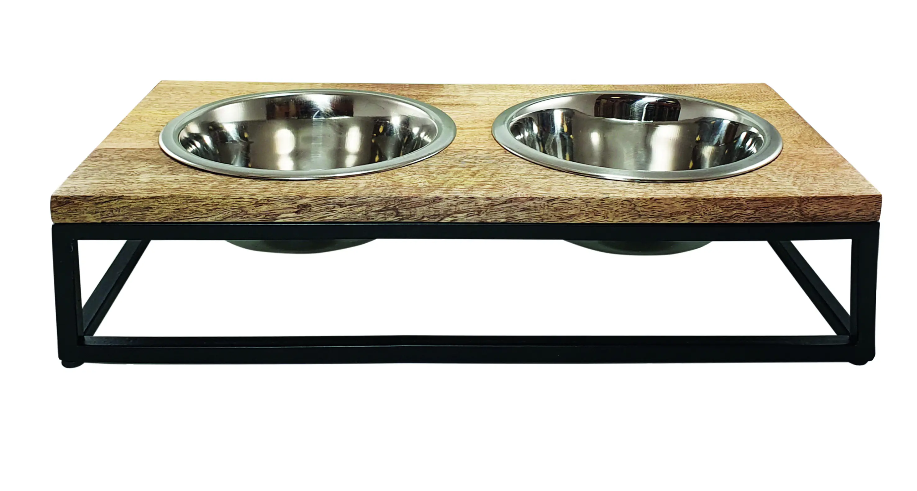 Nobby Hundenapf mit Ständer Elegant Diner 48 x 24 cm Holz/Metall