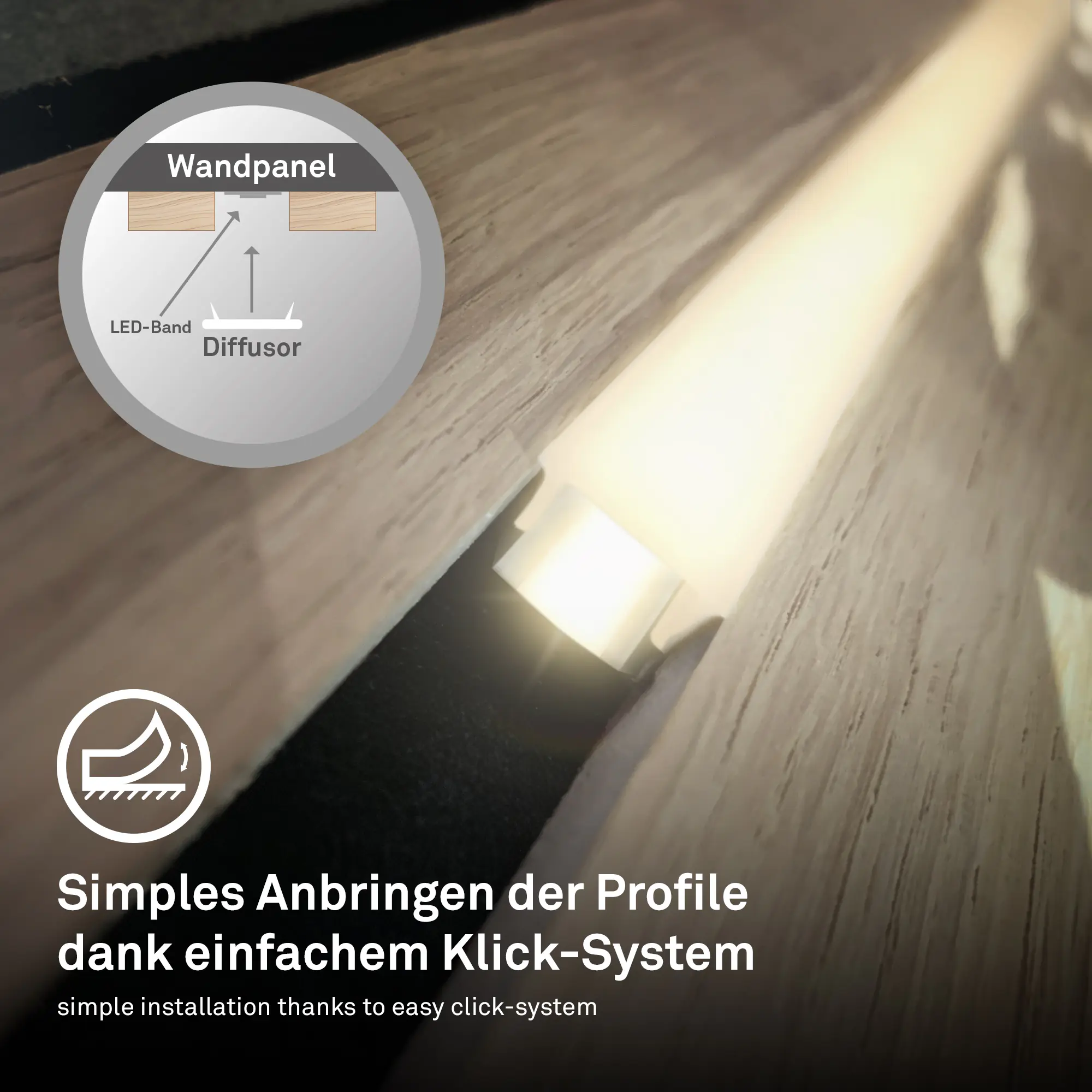 Briloner LED-Streifen Pimp your Panel Erweiterungsset  2,6 m 17,5 W warmweiß