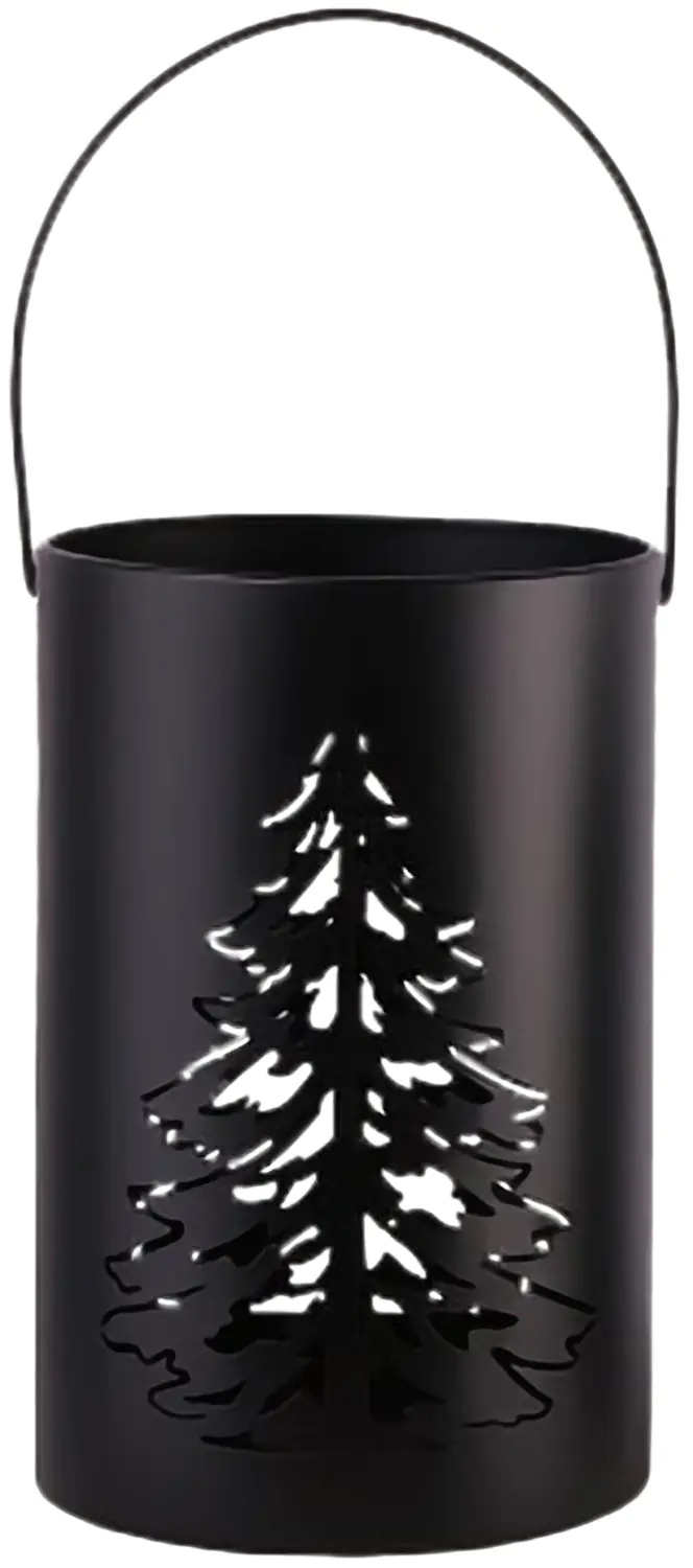 TrendLine Deko Eisen Windlicht Laterne Tannenbaum Ø 23 x 15 cm schwarz TrendLine Deko Eisen Windlicht Laterne Tannenbaum Ø 23 x 15 cm schwarz