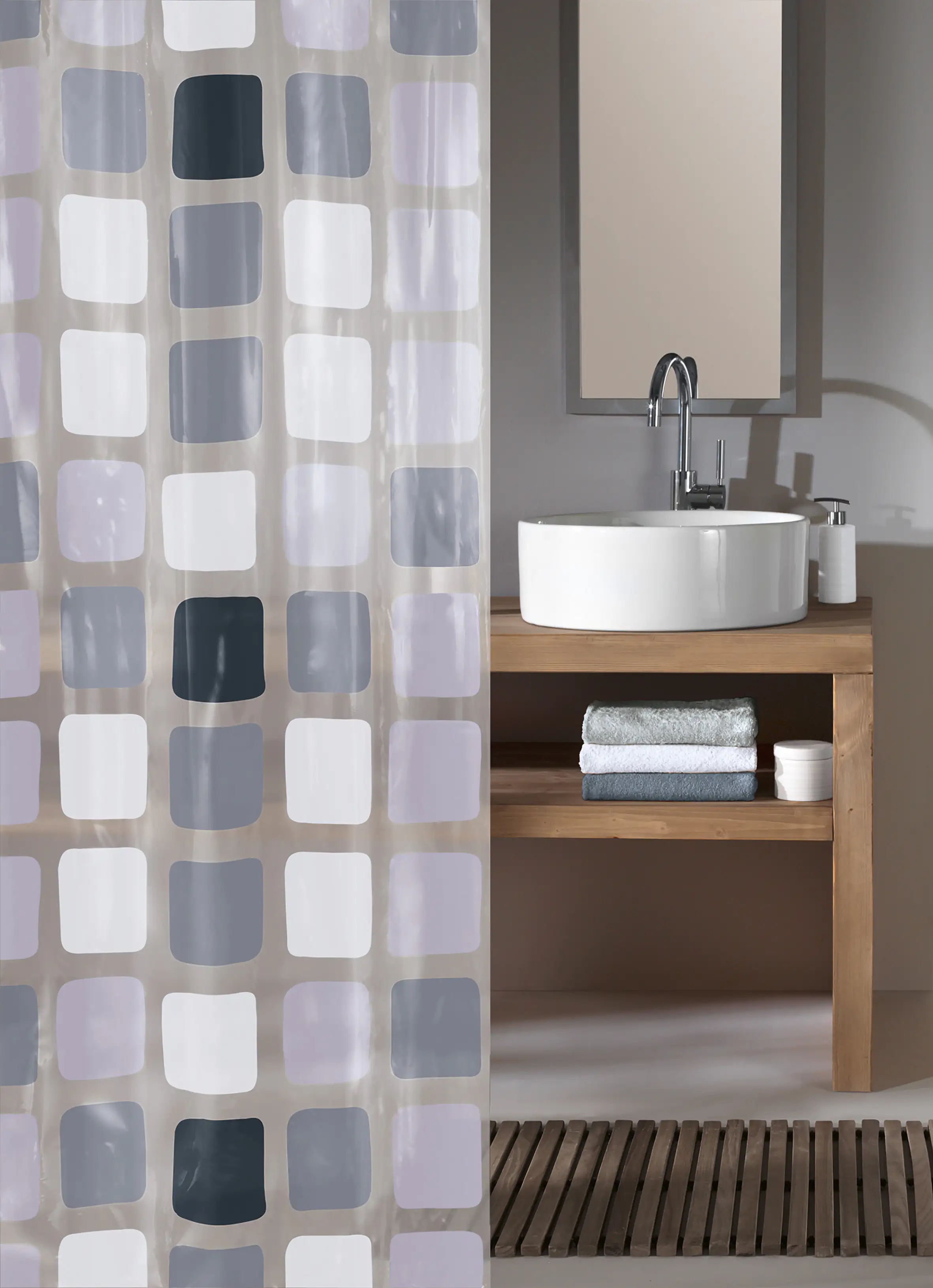 Kleine Wolke Duschvorhang Sonny anthrazit, 180 x 200 cm