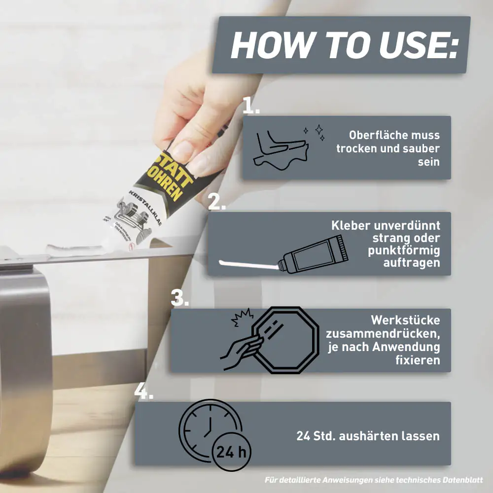 Pattex Montagekleber Kleben statt Bohren Kristallklar 90 g Tube, transparent