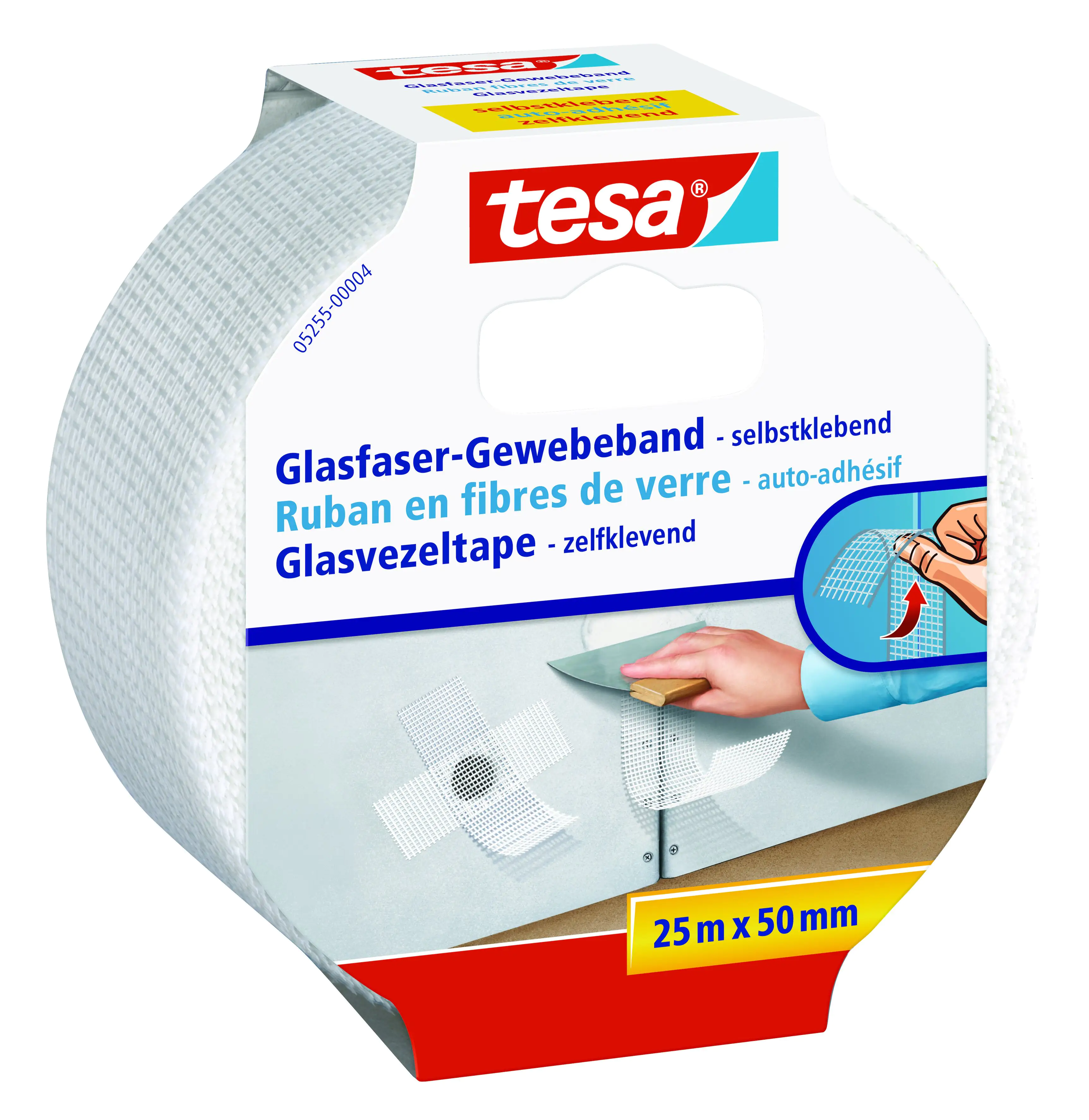 tesa Glasfaser-Gewebeband 25 m x 50 mm