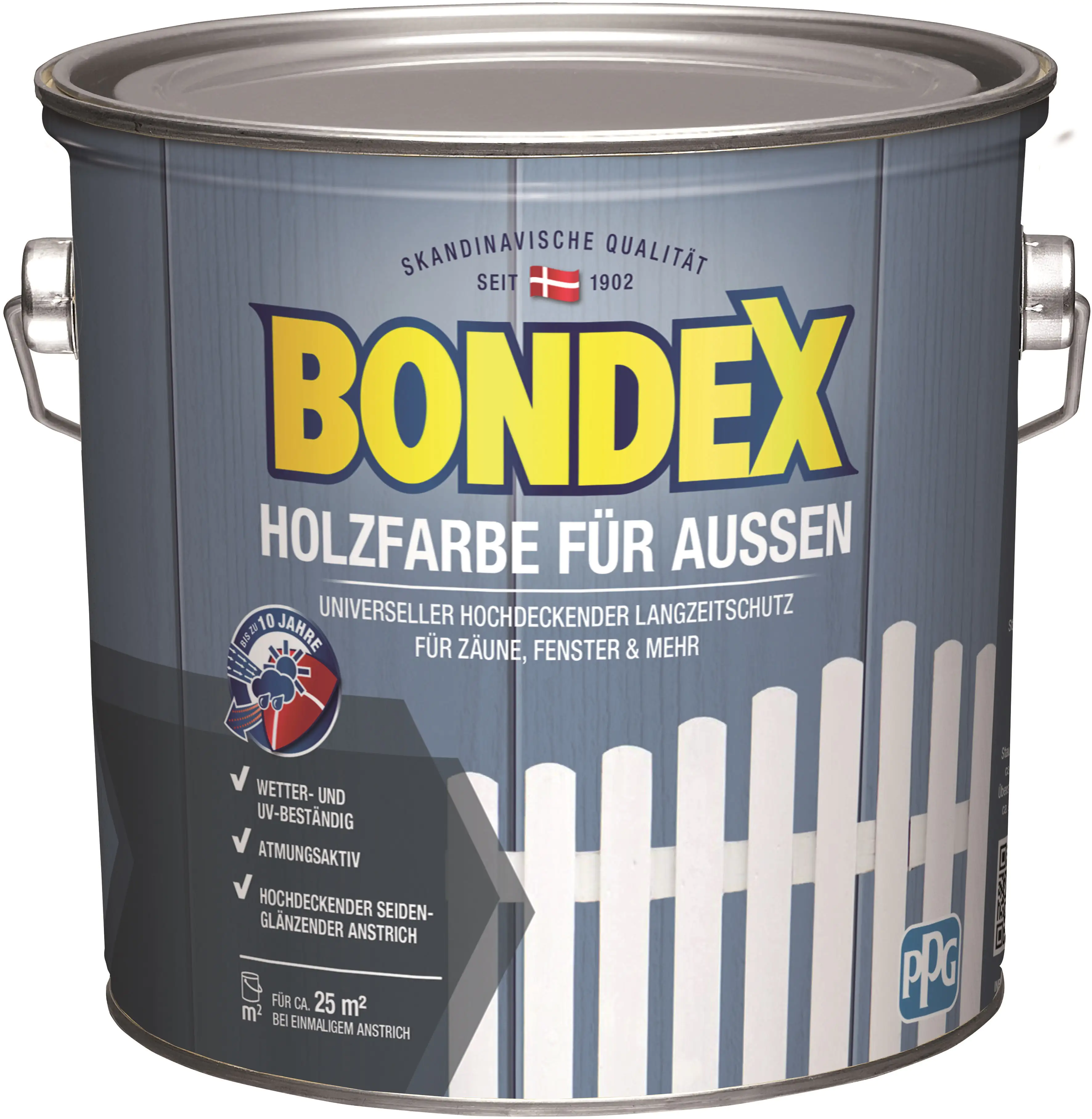 Bondex Holzfarbe für Aussen 2,5 L lichtgrau