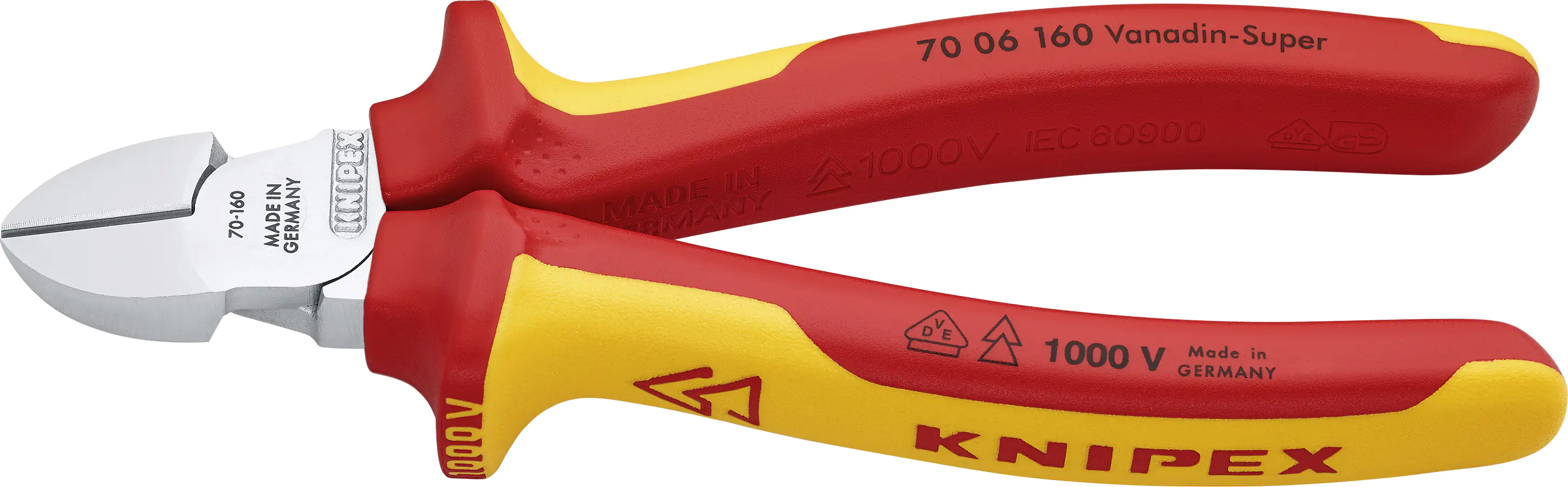 Knipex Seitenschneider 160 mm VDE verchromt Mehrkomponenten Hülle Knipex Seitenschneider 160 mm VDE verchromt Mehrkomponenten Hülle