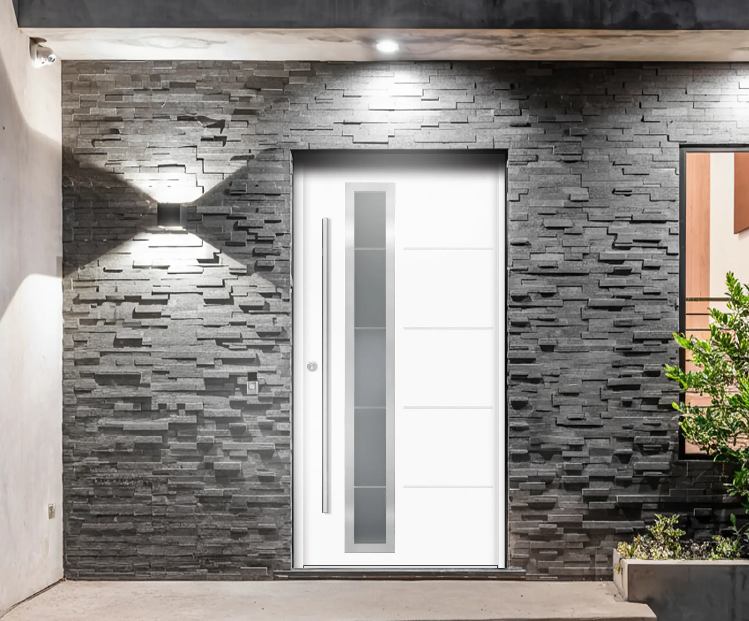 Splendoor Haustür Passivedoor Premium B06 Weiß DIN Links 100 x 210 cm