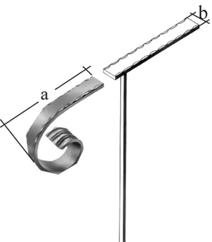 Alberts Handlaufanfang 30 cm Stahl, gehämmert