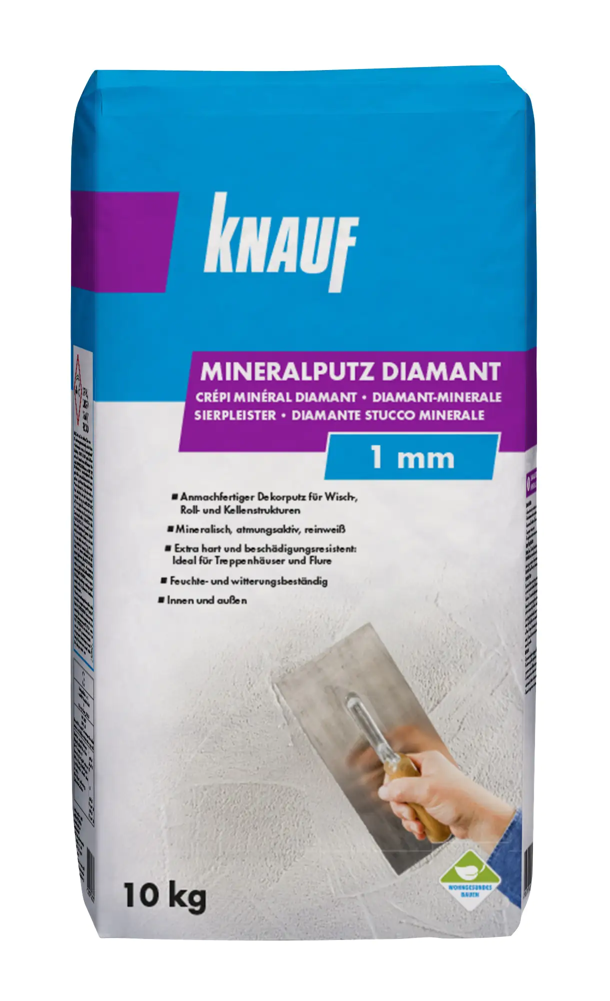 4006379040070 Knauf Mineralputz Diamant 10 kg 1,0 mm Körnung reinweiß