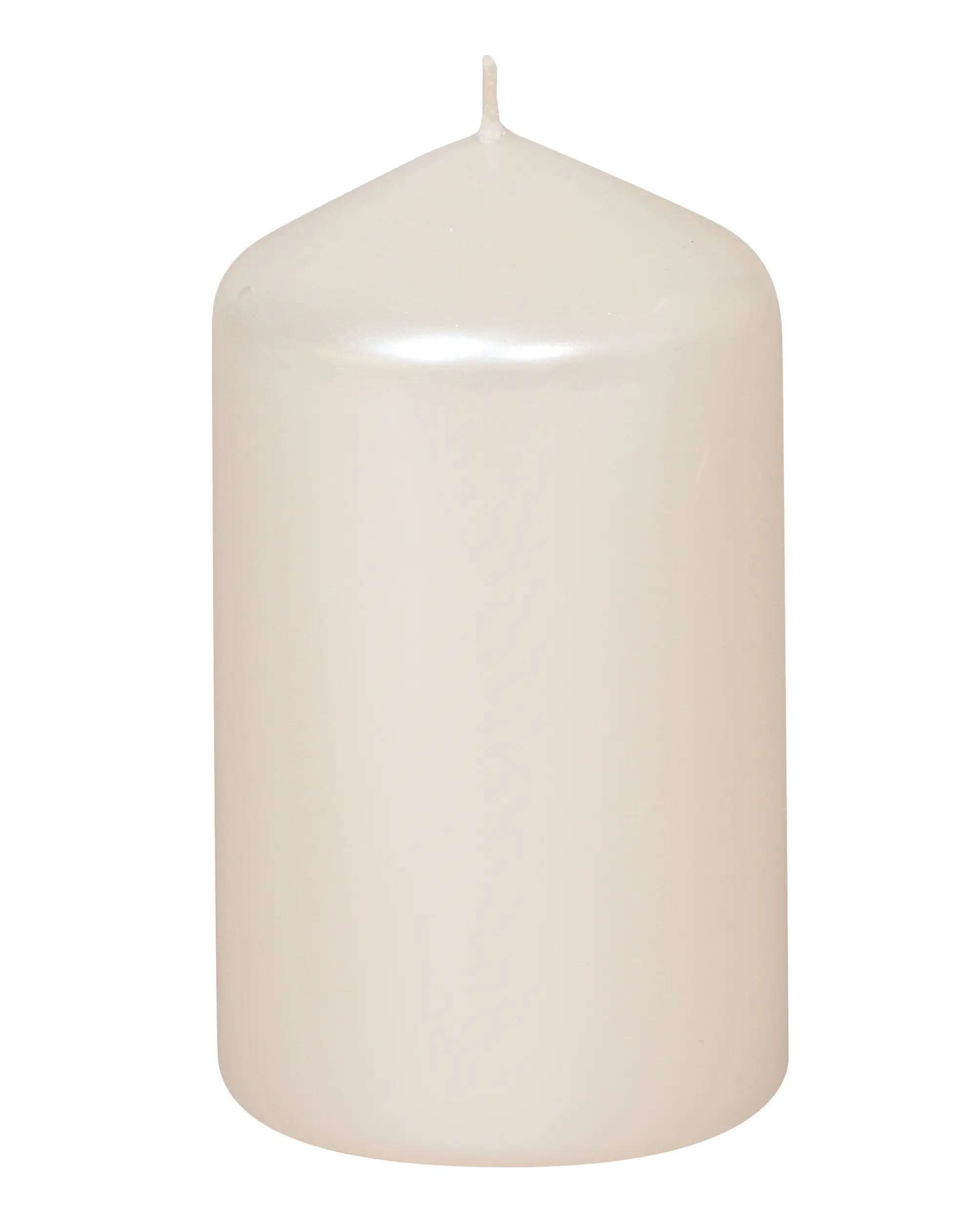 Steinhart Stumpenkerze Edelglanz Ø 5,7 x 10 cm weiß 