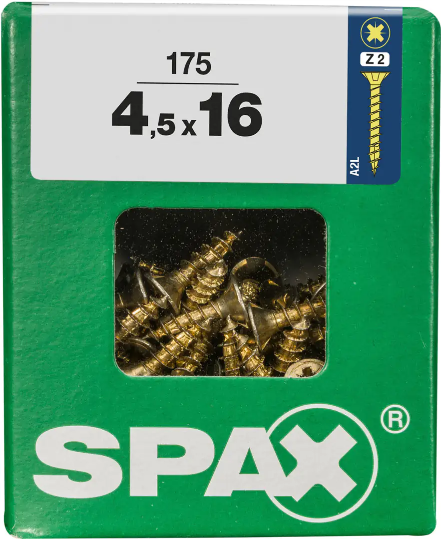 Spax Universalschrauben 4.5 x 16 mm PZ 2 - 175 Stk.