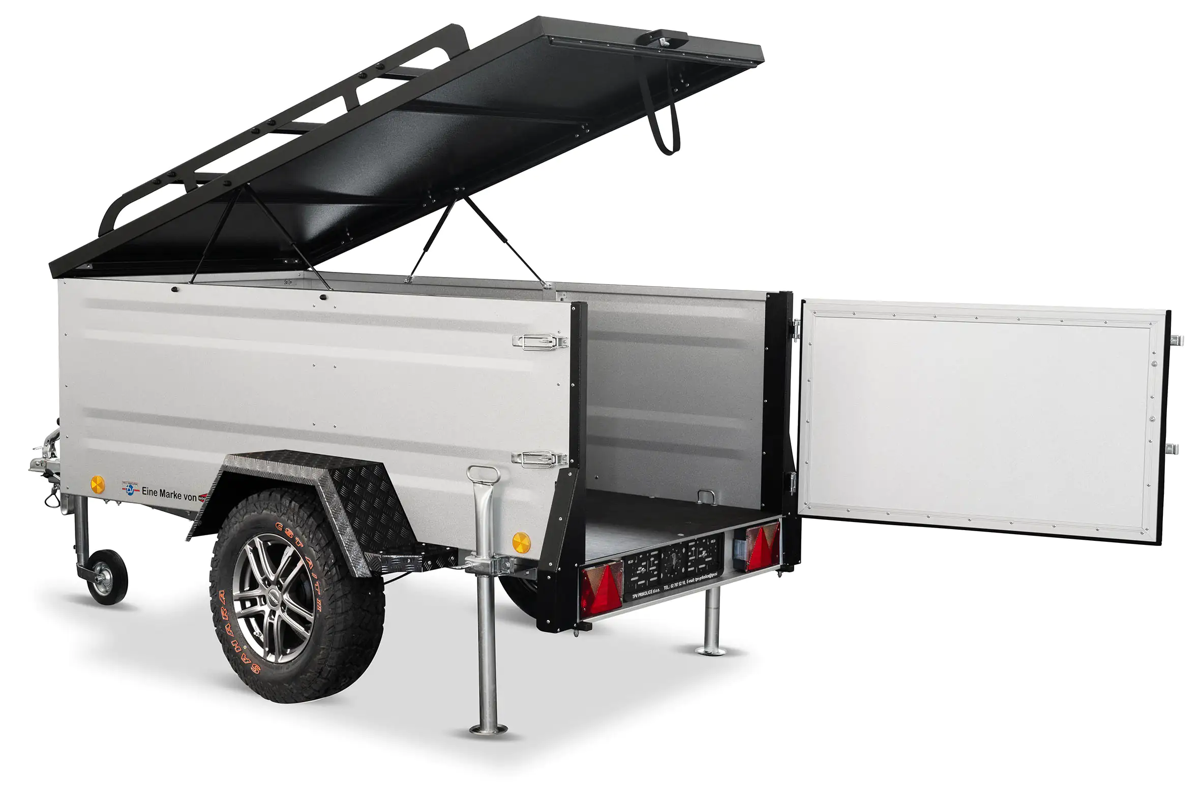 TPV Kofferanhänger KT-EB2 Offroad gebremst 1000 kg mit Radstoßdämpfern