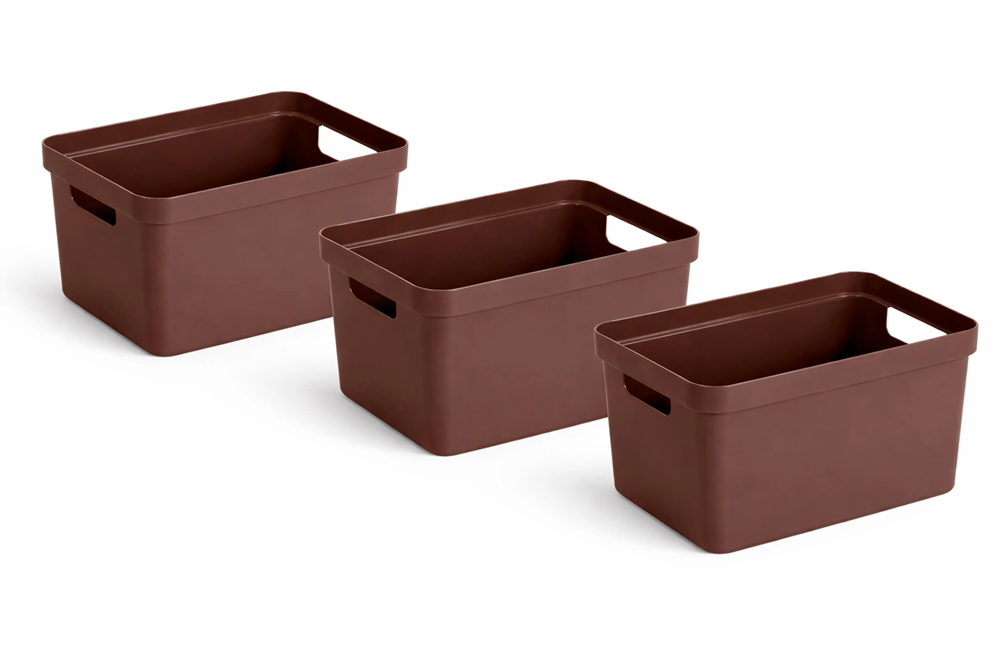 Sunware Aufbewahrungsbox Sigma Home 18L schoko 3er Set