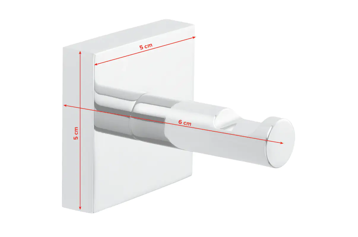 tesa Ekkro Handtuchhaken chrom eckig 1 Haken
