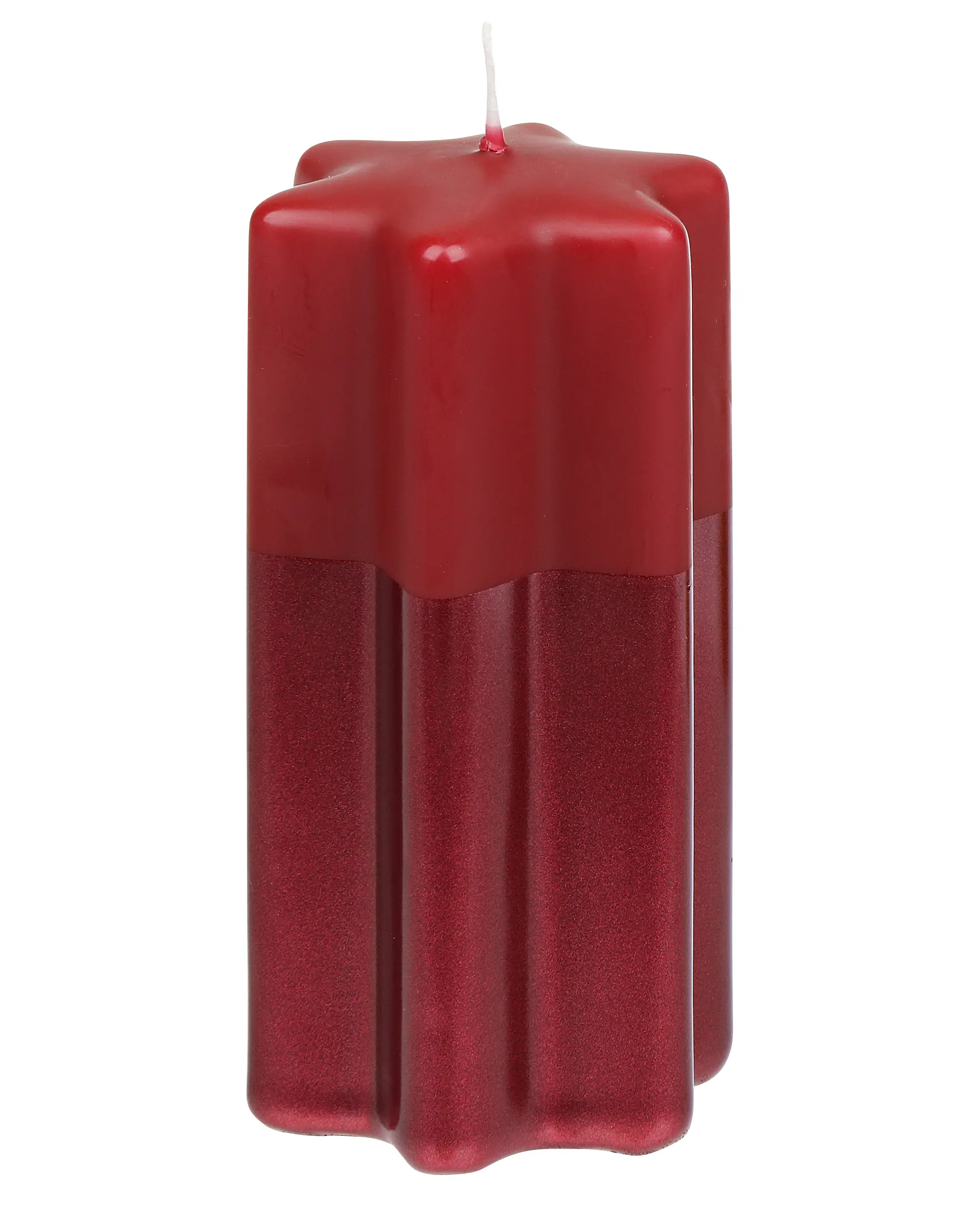 Steinhart Kerze Stern Christine 6 x 12 cm altrot     
