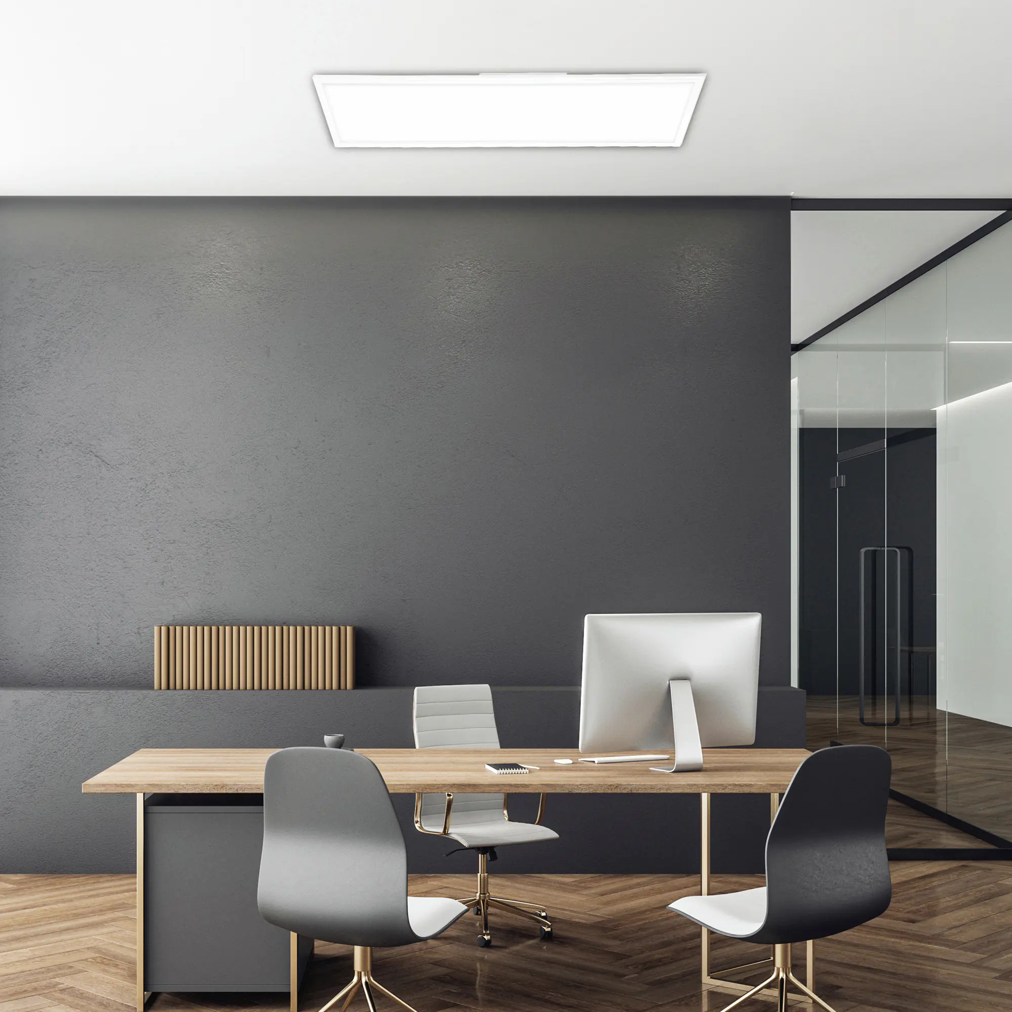 Briloner LED-Panelleuchte Simple ultrafach 119,5 x 29,5 cm weiß neutralweiß