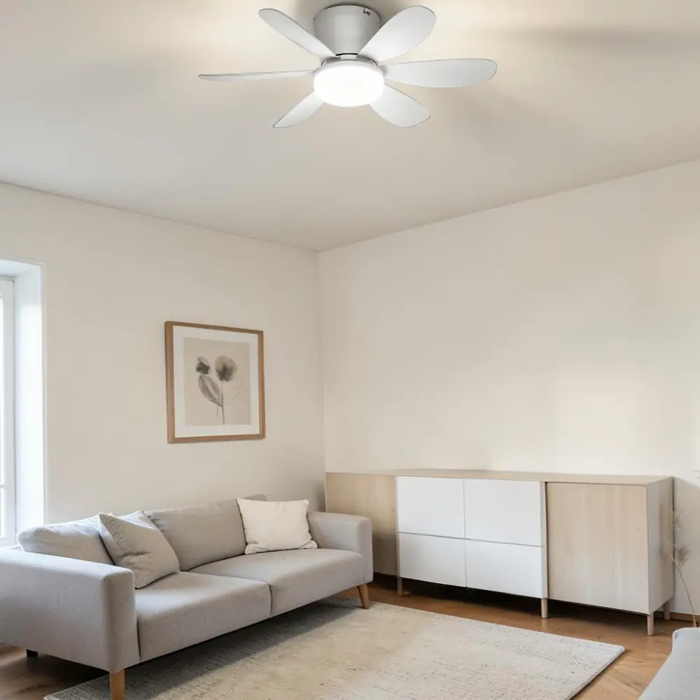 LED-Deckenventilator Chic weiß dimmbar
