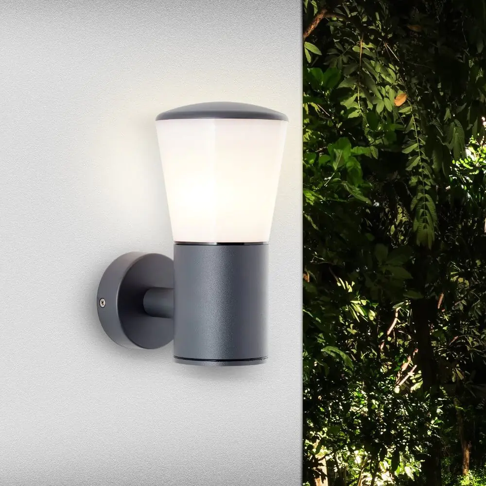 Brilliant LED Außen-Wandleuchte Cliffi aluminium E27 dimmbar